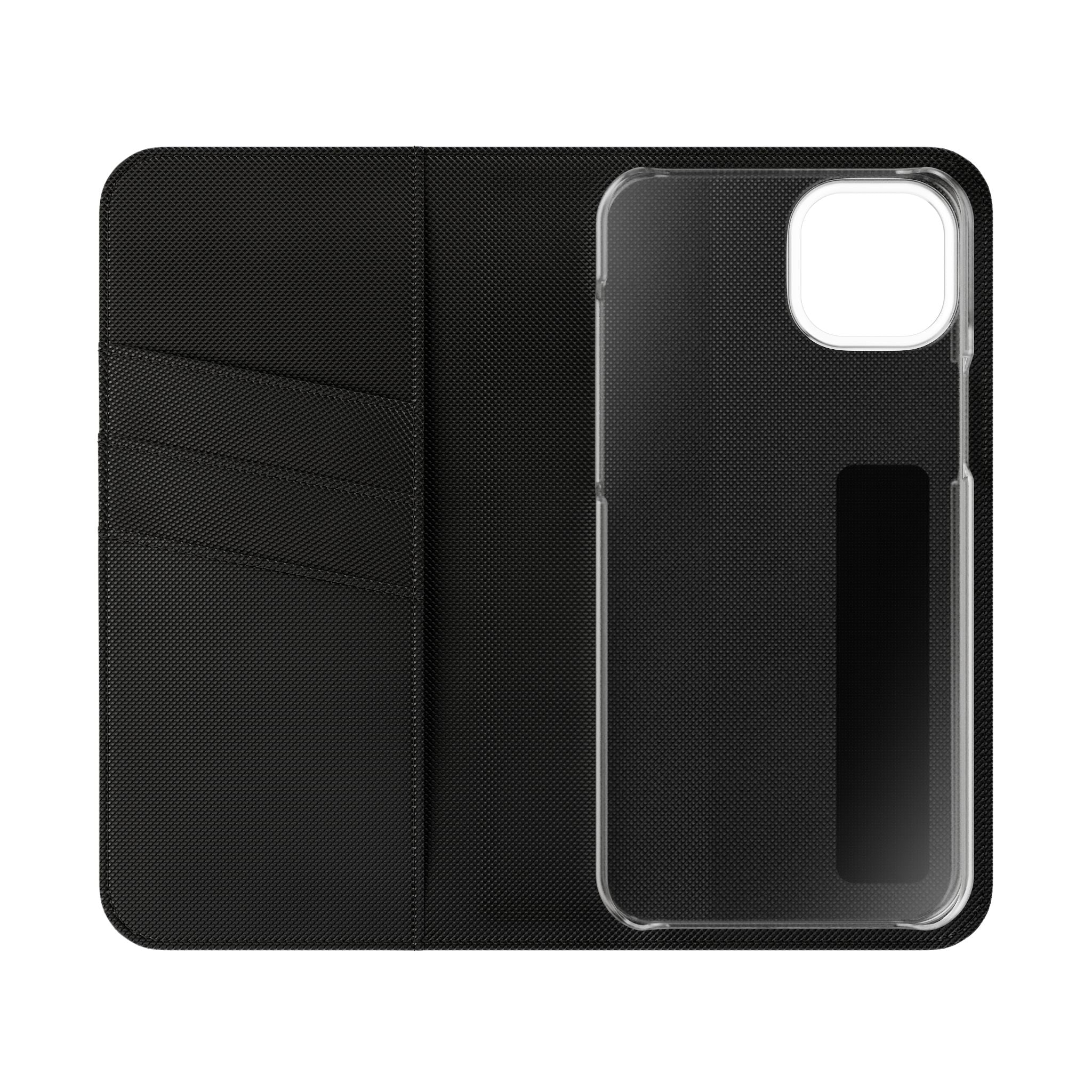 Anime Bunny Girl Flip Case - Purple Long-Haired Character Phone Wallet