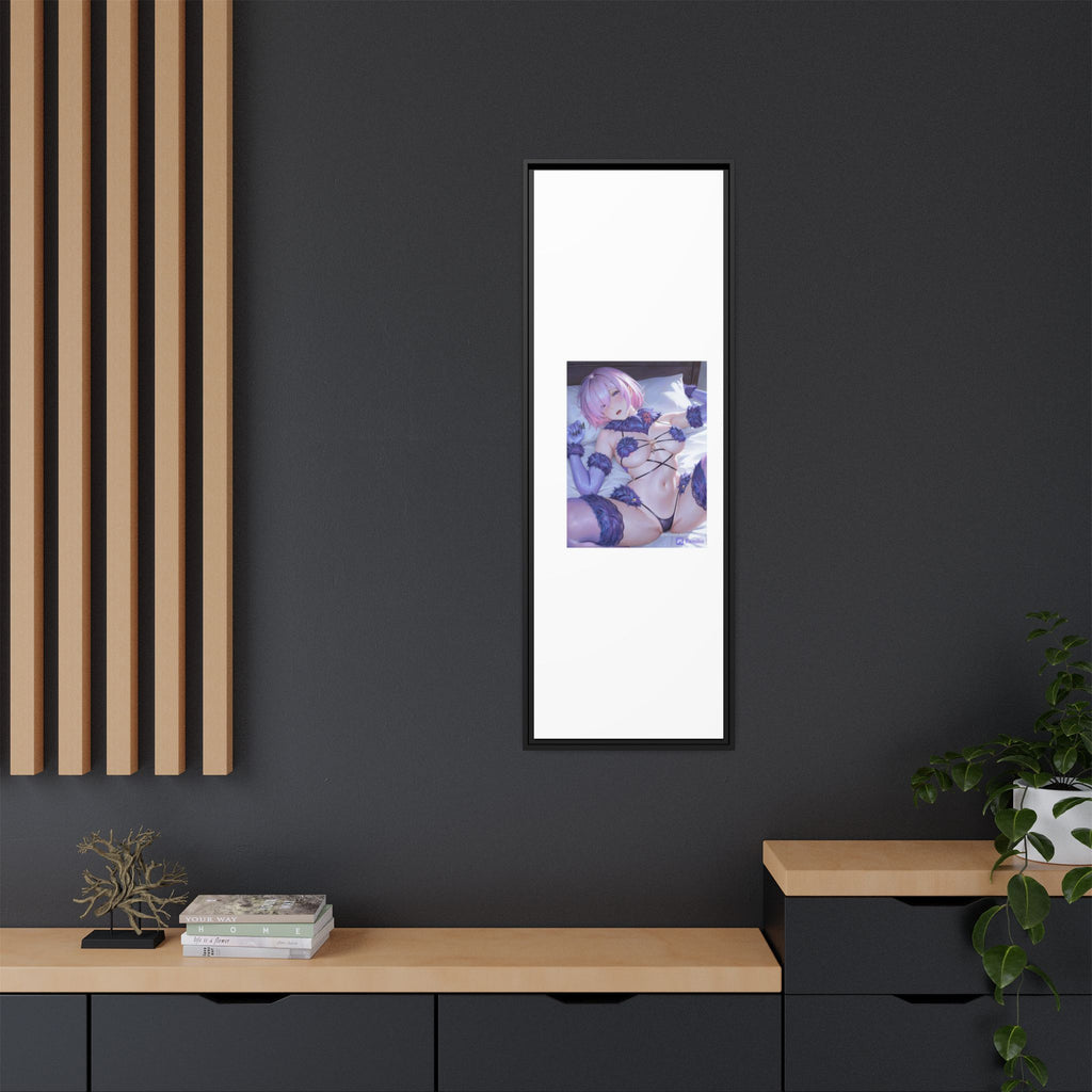Framed Matte Canvas — Anime Pin-Up Lingerie Art Print