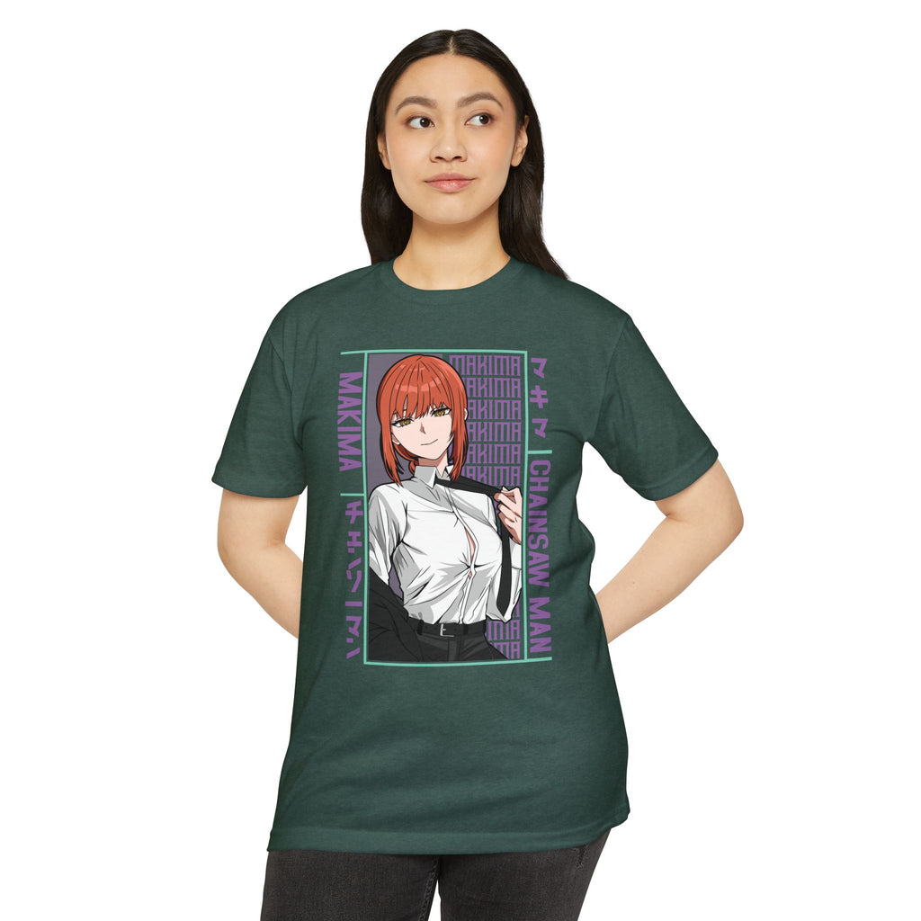Makima Chainsaw Man Anime Graphic T-Shirt — Japanese Text Design