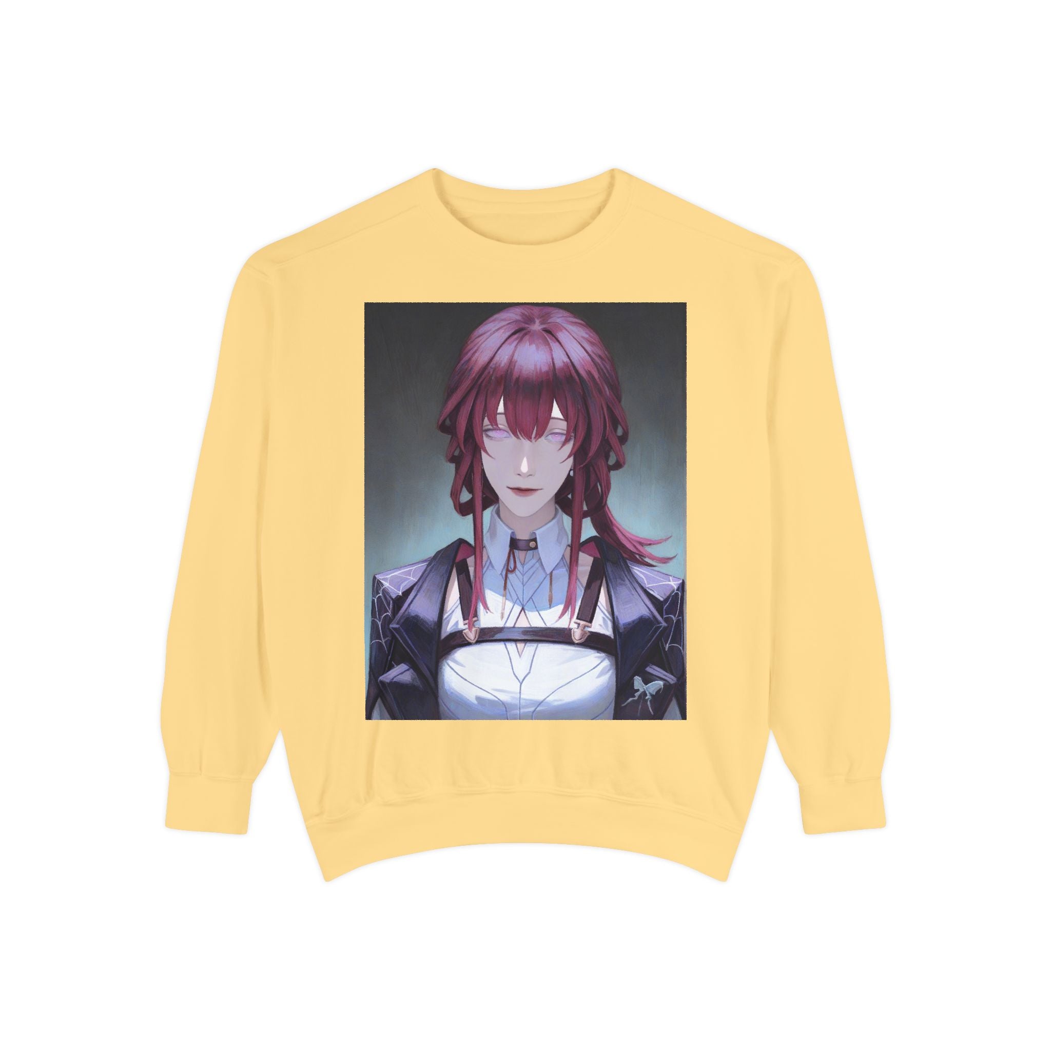 Anime Gothic Maid Sweatshirt — Red-Haired Portrait Crewneck