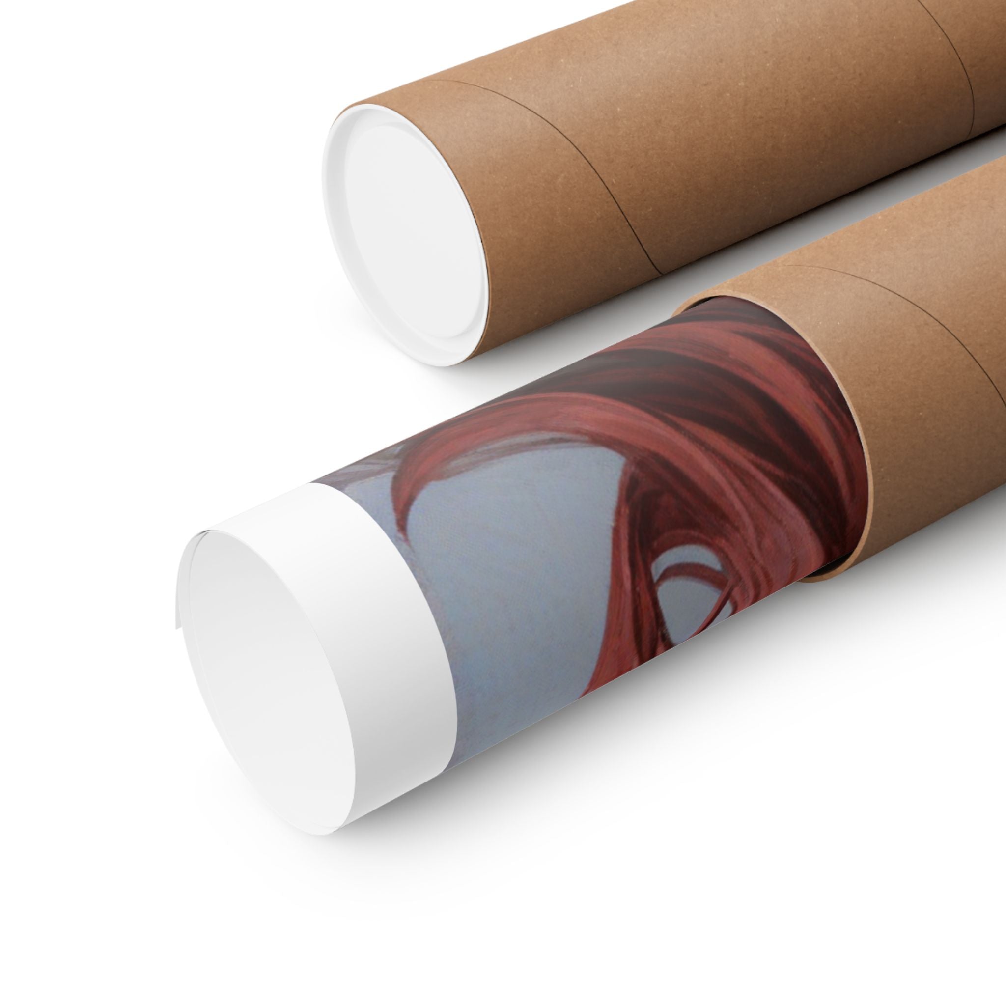 Red-Haired Muse Matte Vertical Poster — Moody Portrait Art Print