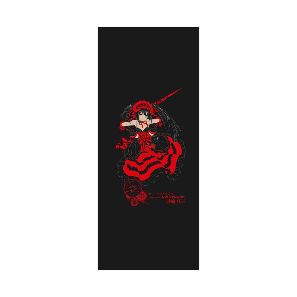 Anime Gothic Poster — Red & Black Kurumi Nightcore Matte Vertical Print