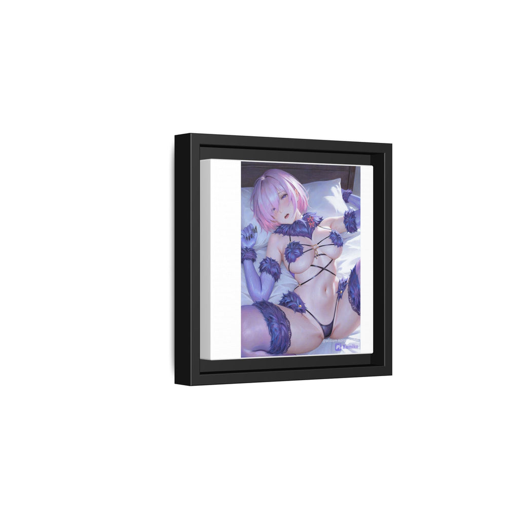 Framed Matte Canvas — Anime Pin-Up Lingerie Art Print