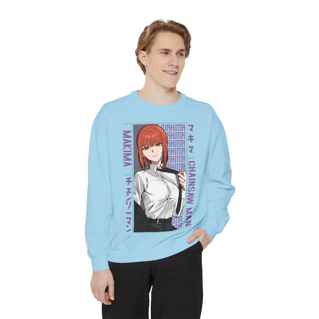 Chainsaw Man Makima Anime Sweatshirt — Manga Panel Graphic Crewneck