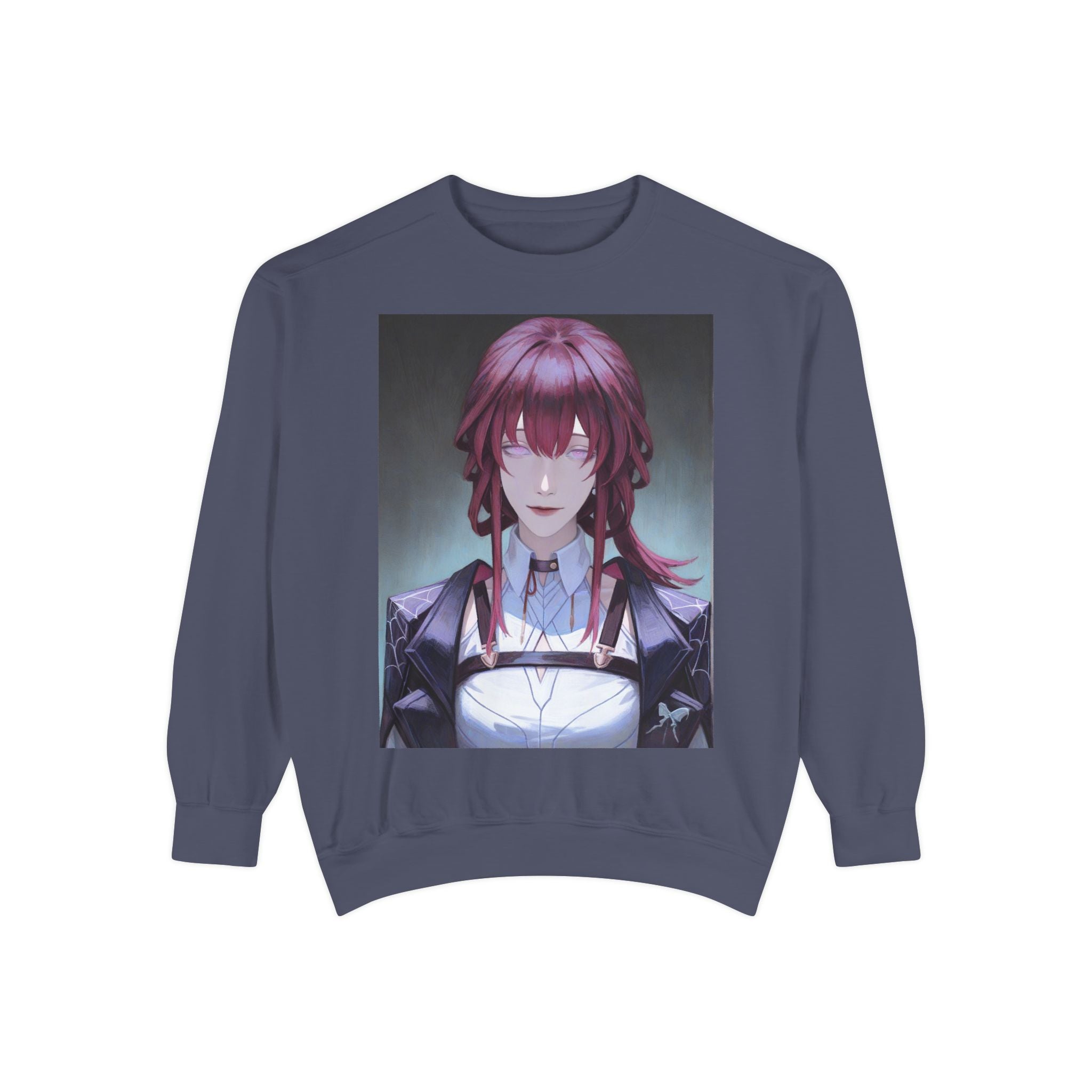 Anime Gothic Maid Sweatshirt — Red-Haired Portrait Crewneck