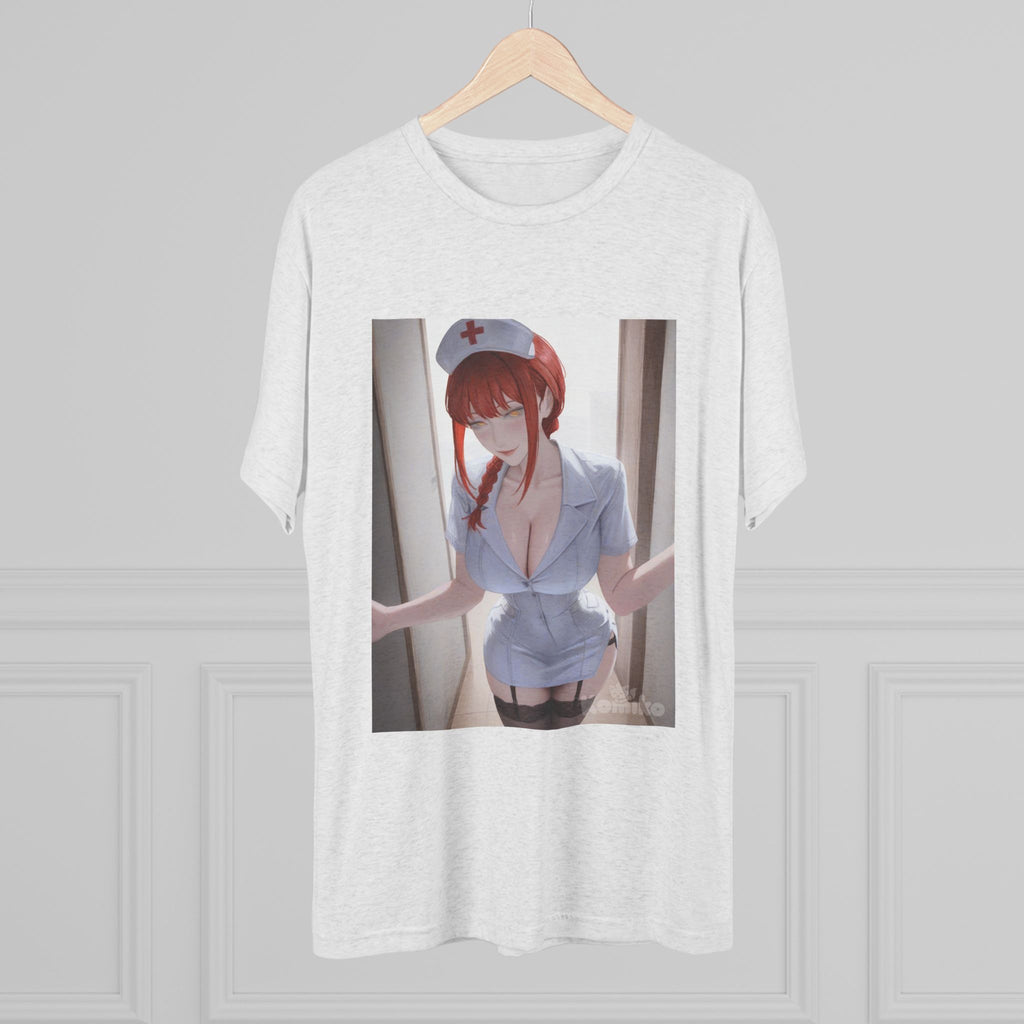 Sexy Anime Nurse T-Shirt — Cute Redhead Nurse Illustration Tee