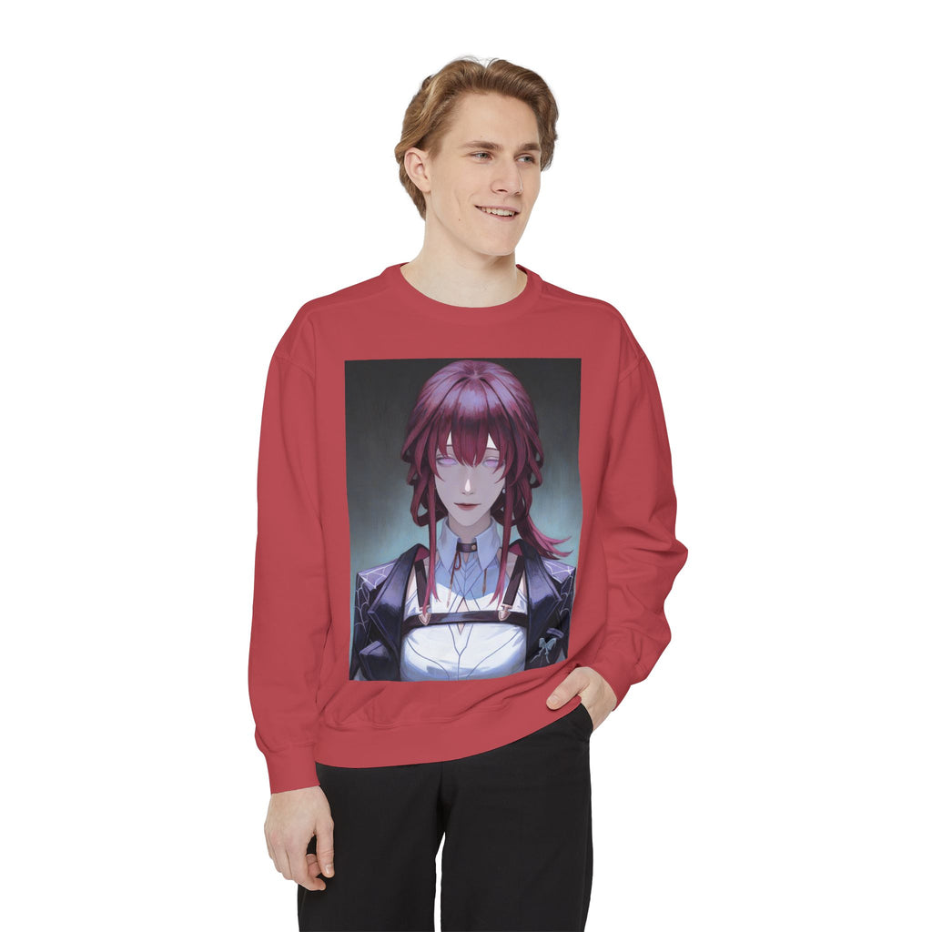 Anime Gothic Maid Sweatshirt — Red-Haired Portrait Crewneck