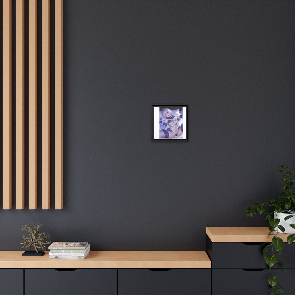 Framed Matte Canvas — Anime Pin-Up Lingerie Art Print