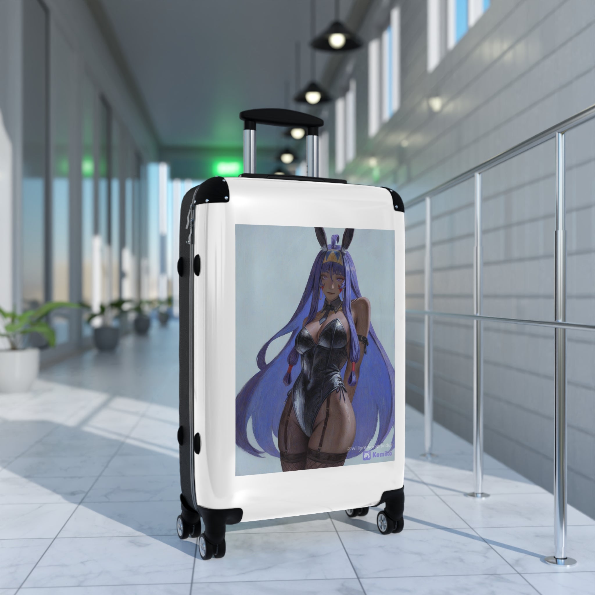 Anime Bunny Girl Carry-On Suitcase — Purple Vibes Travel Luggage
