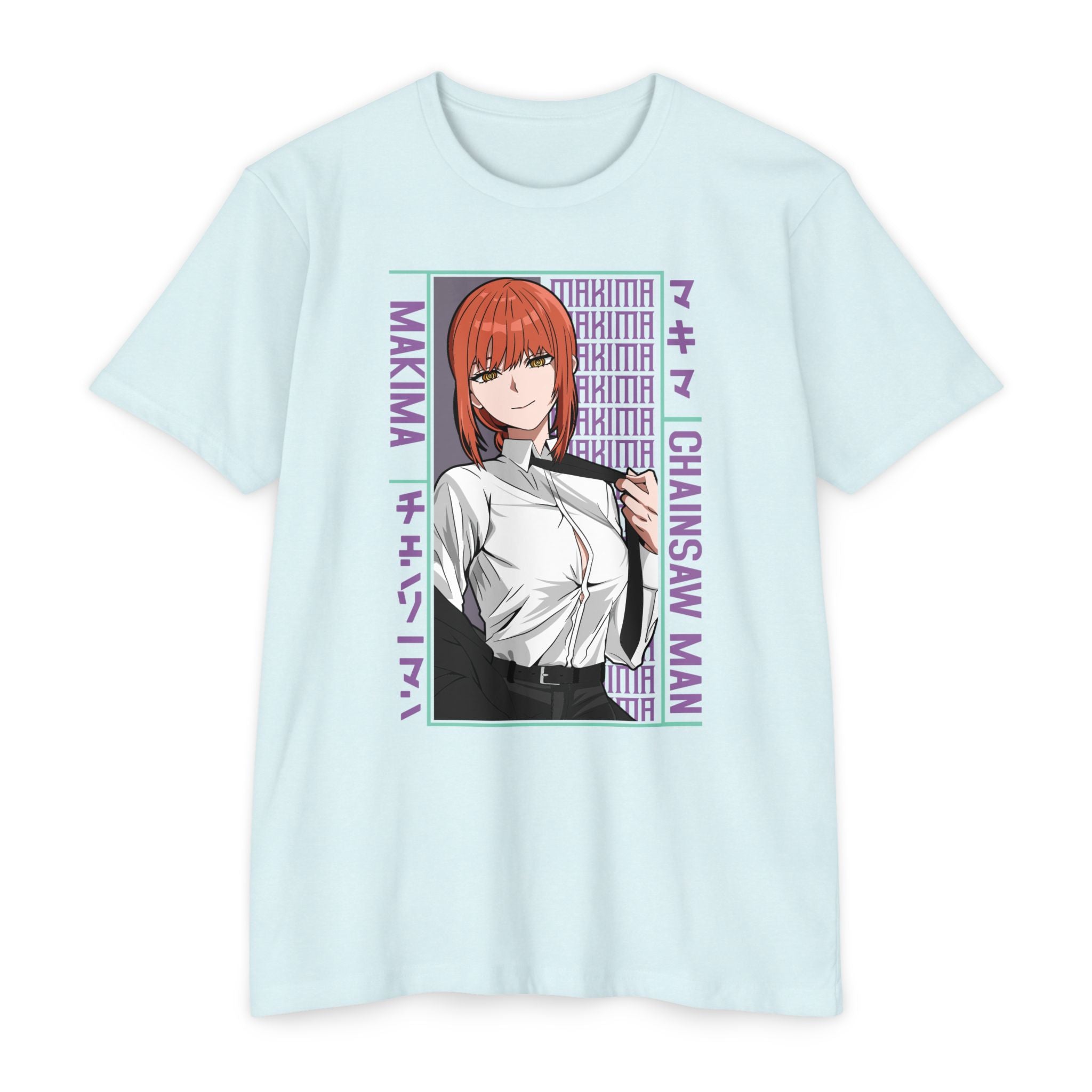 Makima Chainsaw Man Anime Graphic T-Shirt — Japanese Text Design