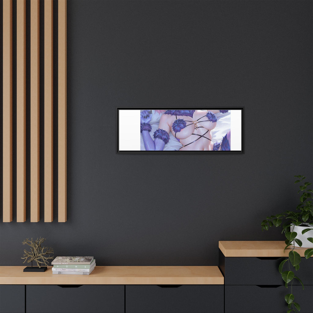 Framed Matte Canvas — Anime Pin-Up Lingerie Art Print