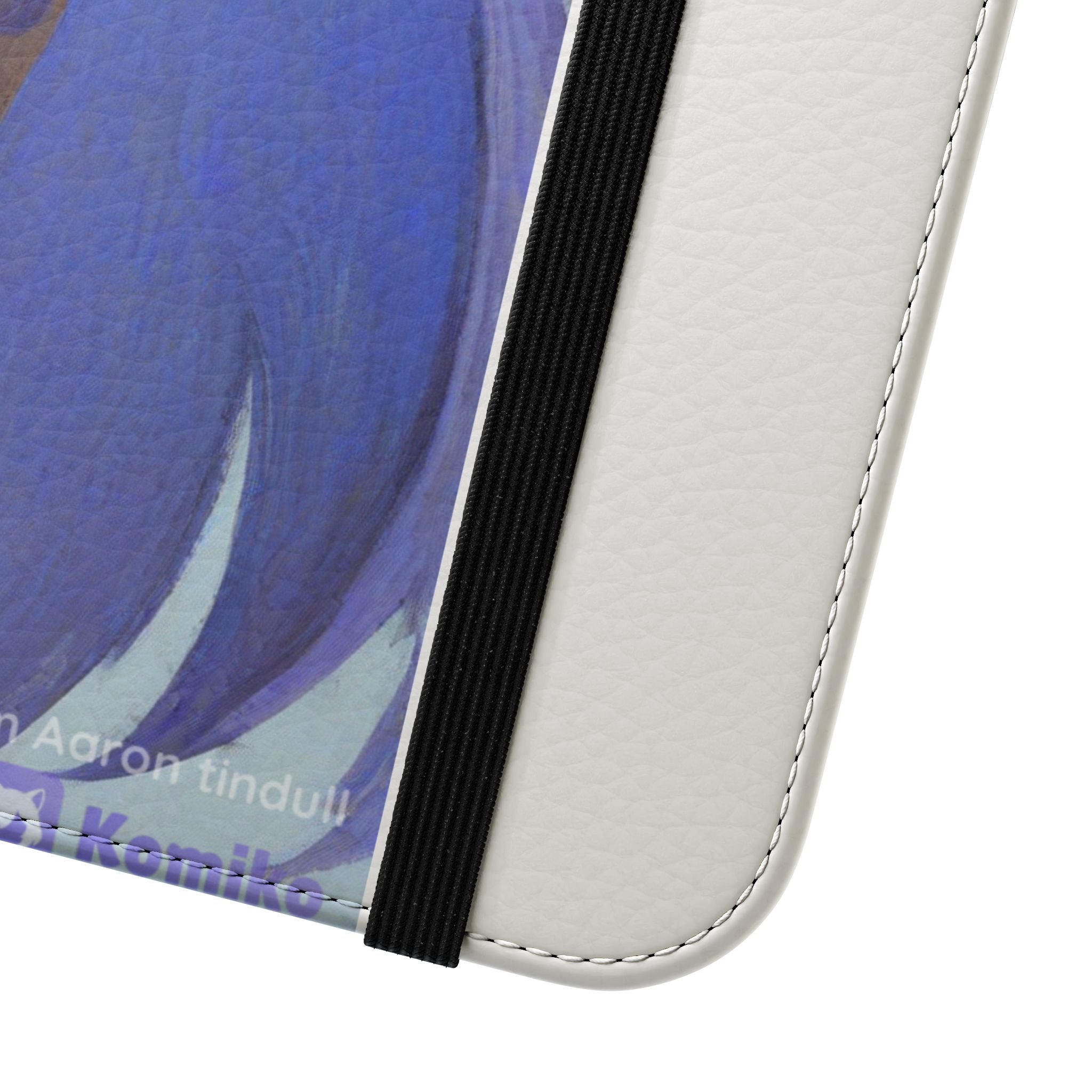 Anime Bunny Girl Flip Case - Purple Long-Haired Character Phone Wallet