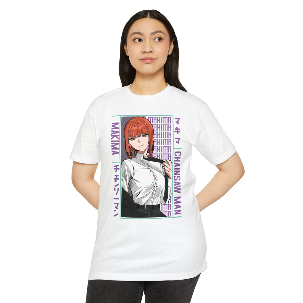 Makima Chainsaw Man Anime Graphic T-Shirt — Japanese Text Design
