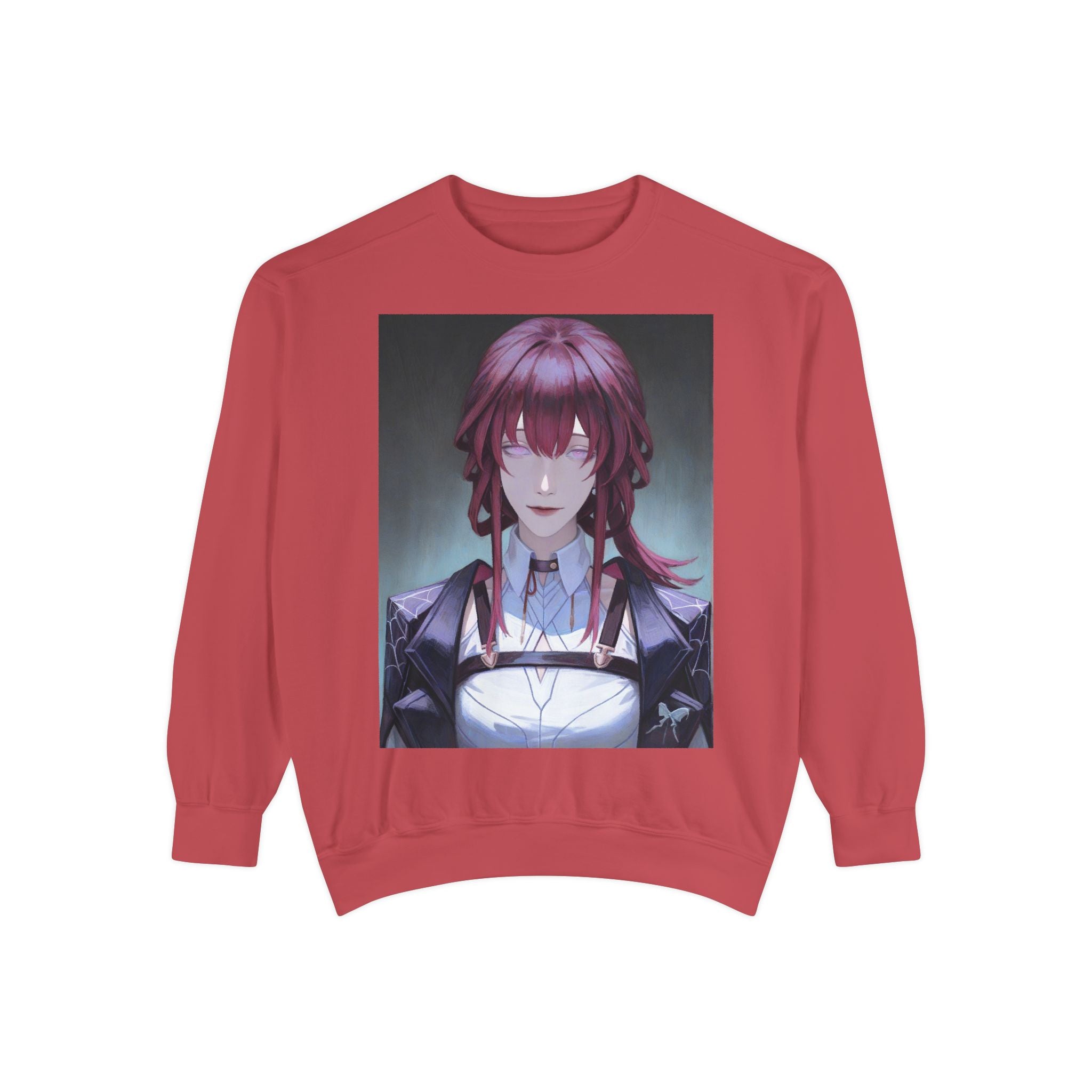 Anime Gothic Maid Sweatshirt — Red-Haired Portrait Crewneck