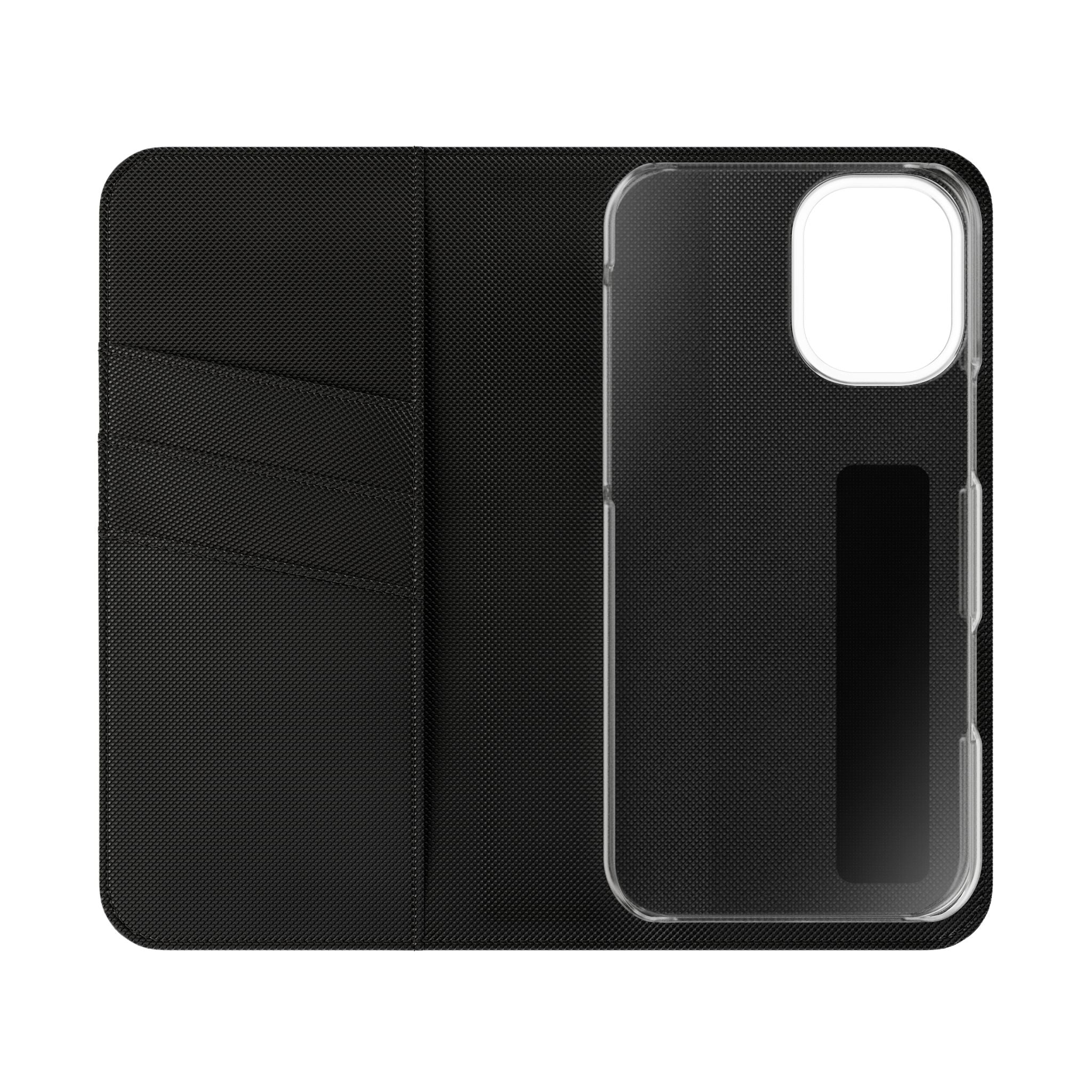 Anime Bunny Girl Flip Case - Purple Long-Haired Character Phone Wallet