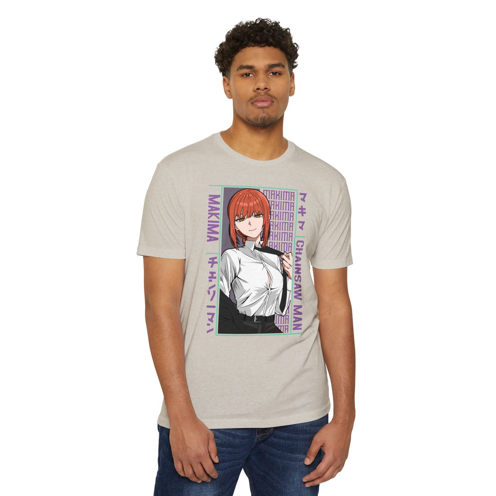 Makima Chainsaw Man Anime Graphic T-Shirt — Japanese Text Design