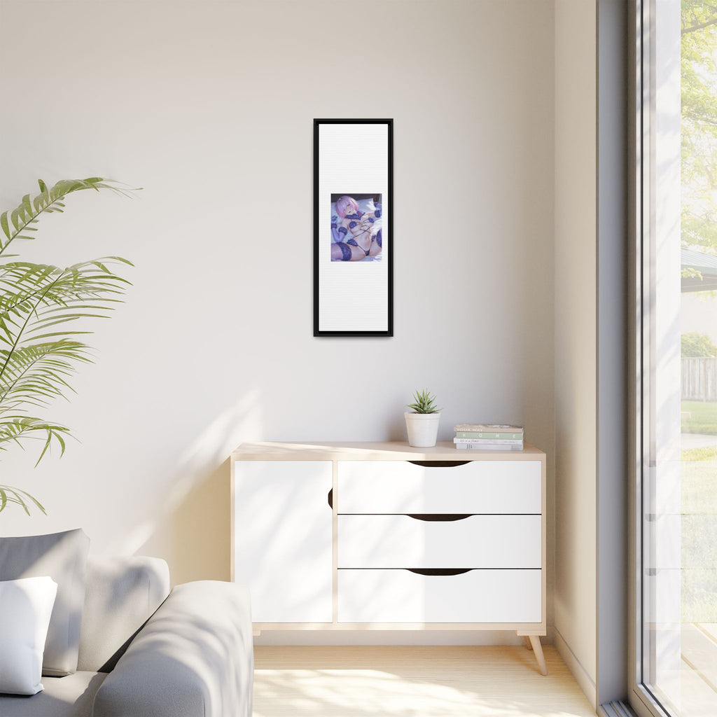 Framed Matte Canvas — Anime Pin-Up Lingerie Art Print