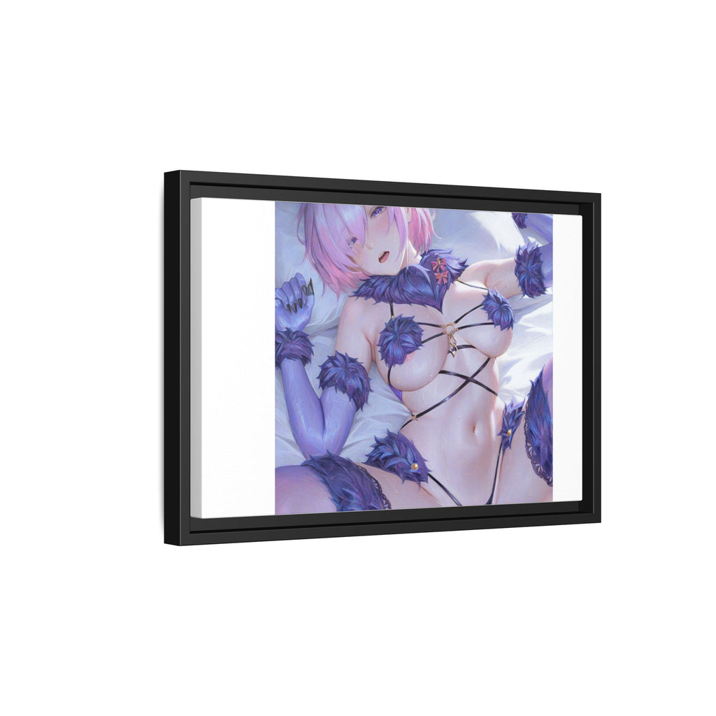 Framed Matte Canvas — Anime Pin-Up Lingerie Art Print