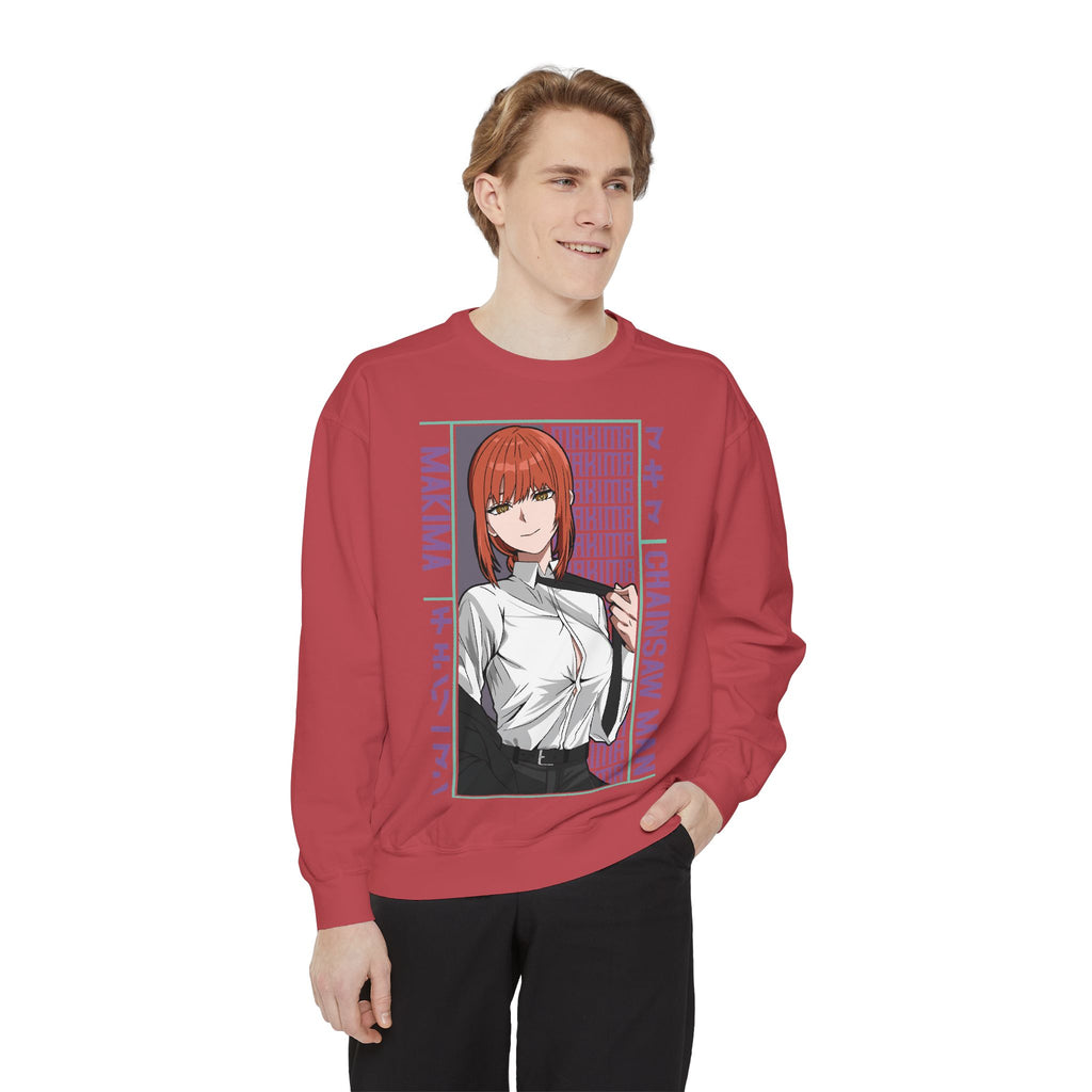 Chainsaw Man Makima Anime Sweatshirt — Manga Panel Graphic Crewneck