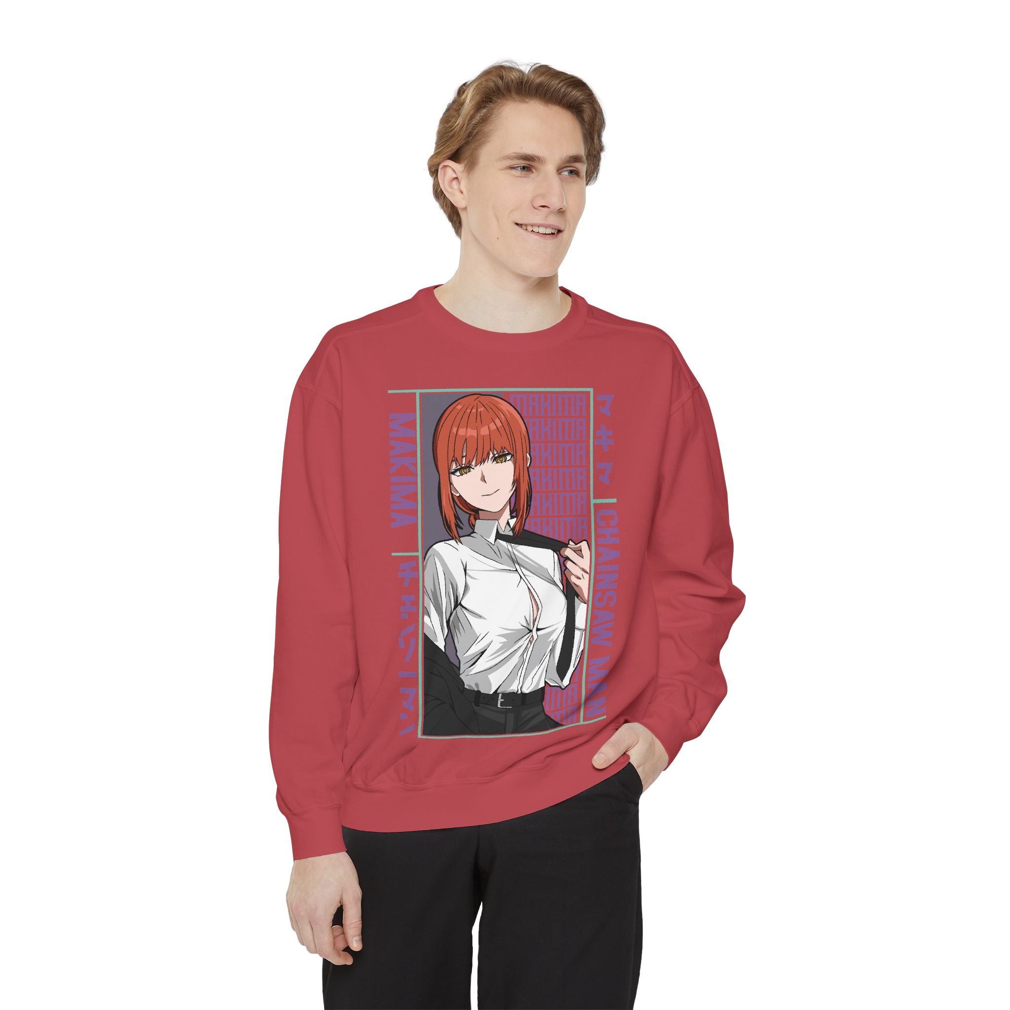 Chainsaw Man Makima Anime Sweatshirt — Manga Panel Graphic Crewneck