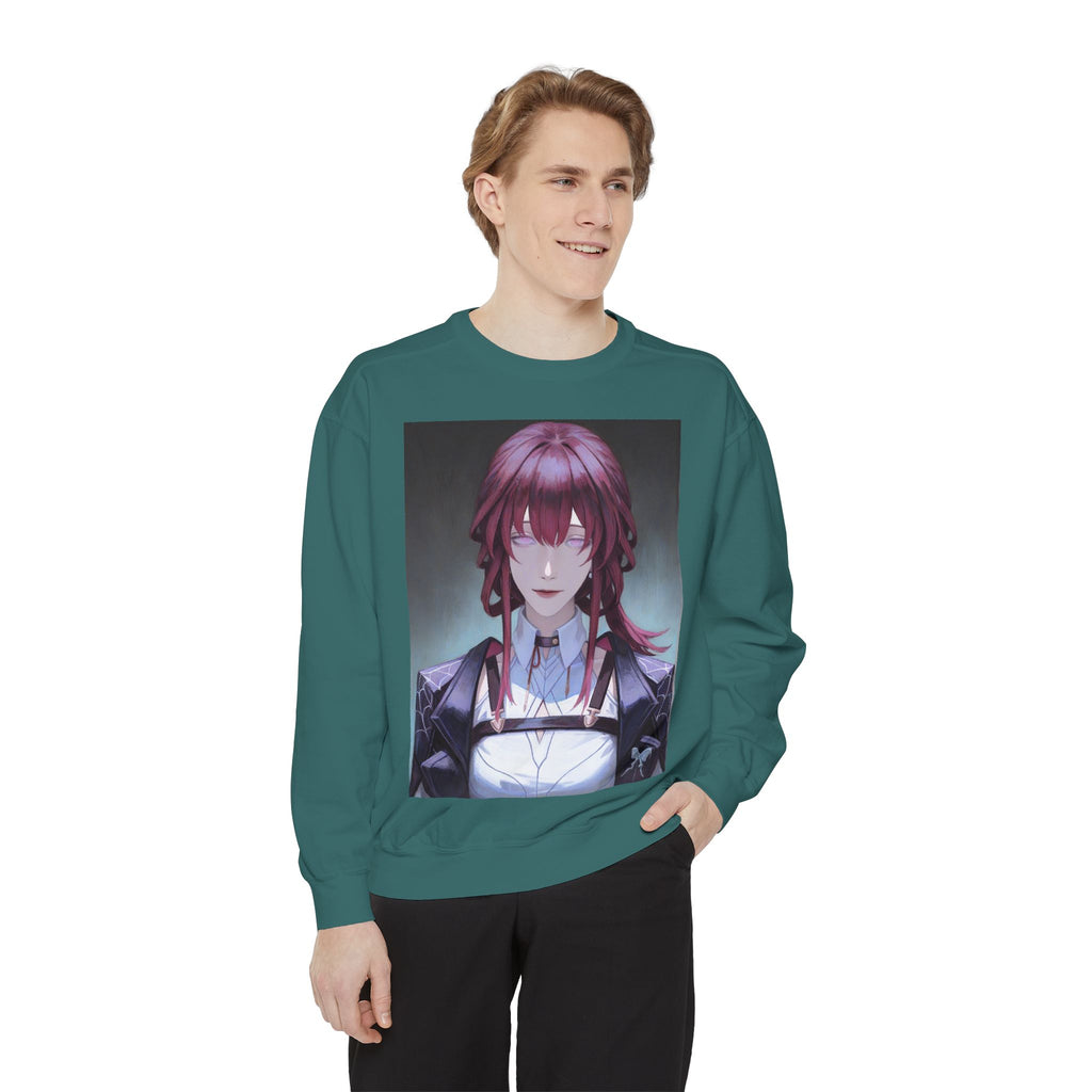 Anime Gothic Maid Sweatshirt — Red-Haired Portrait Crewneck