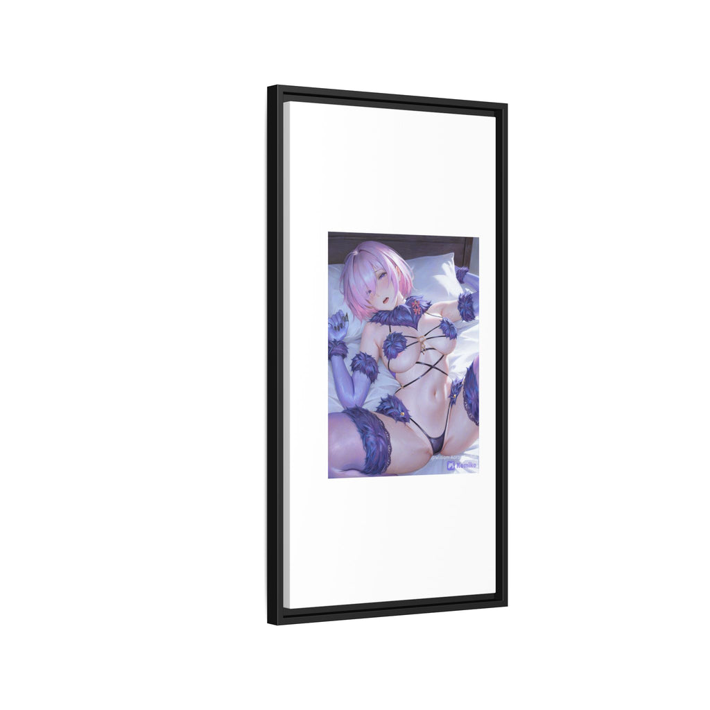 Framed Matte Canvas — Anime Pin-Up Lingerie Art Print