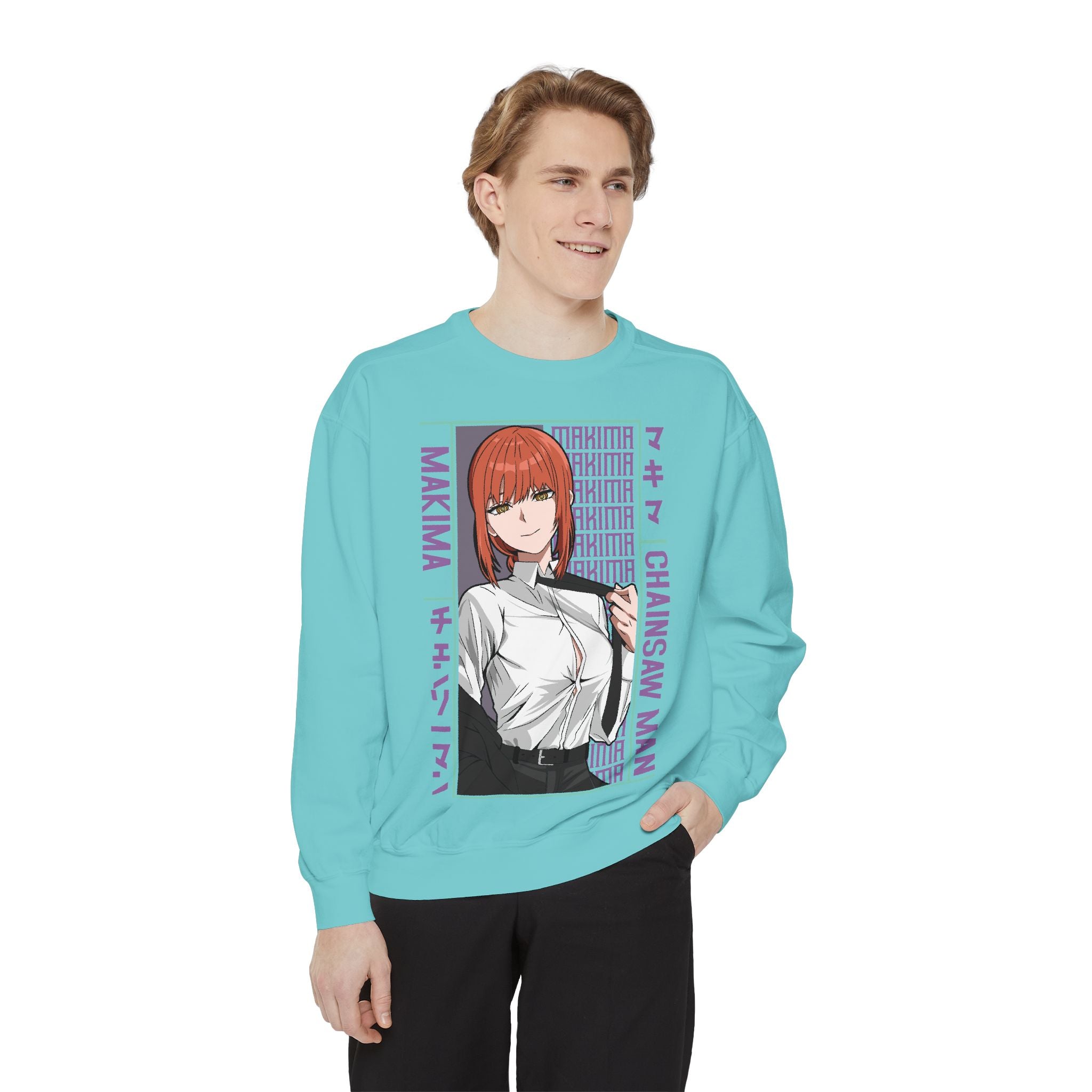 Chainsaw Man Makima Anime Sweatshirt — Manga Panel Graphic Crewneck