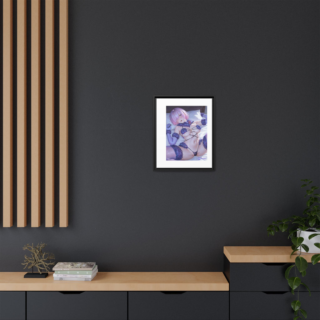 Framed Matte Canvas — Anime Pin-Up Lingerie Art Print