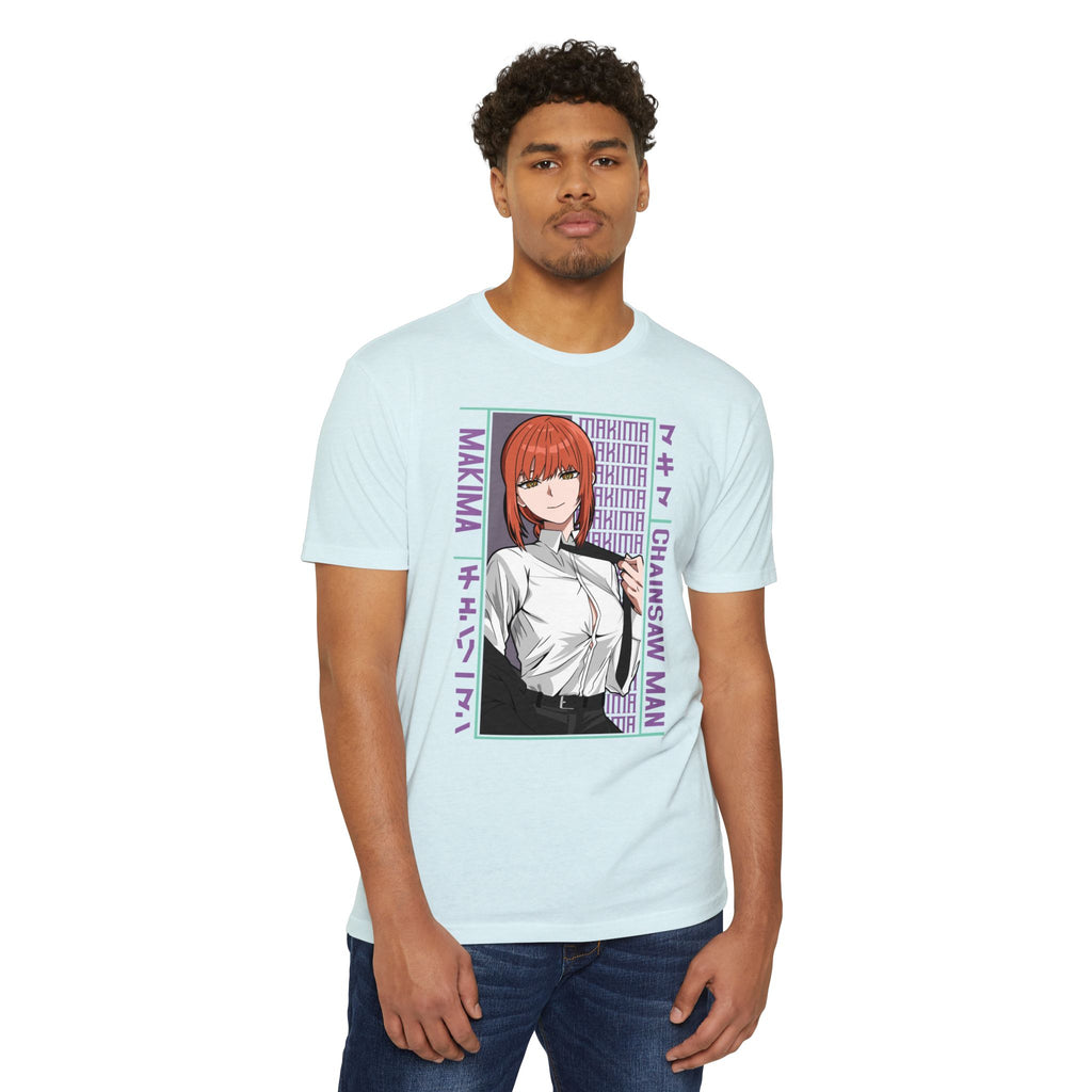 Makima Chainsaw Man Anime Graphic T-Shirt — Japanese Text Design