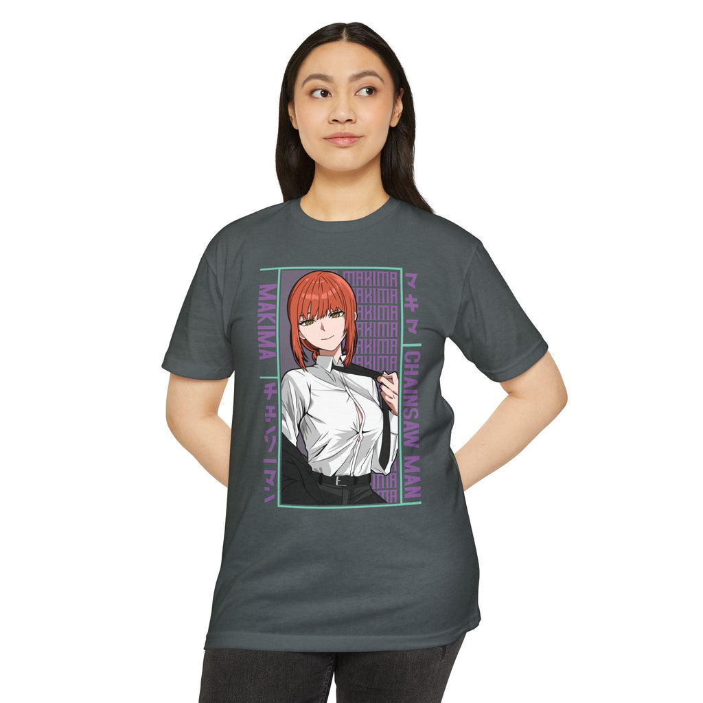 Makima Chainsaw Man Anime Graphic T-Shirt — Japanese Text Design