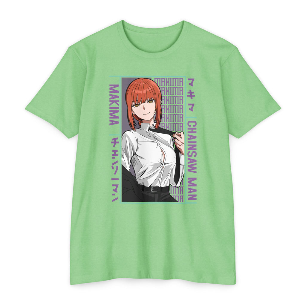Makima Chainsaw Man Anime Graphic T-Shirt — Japanese Text Design