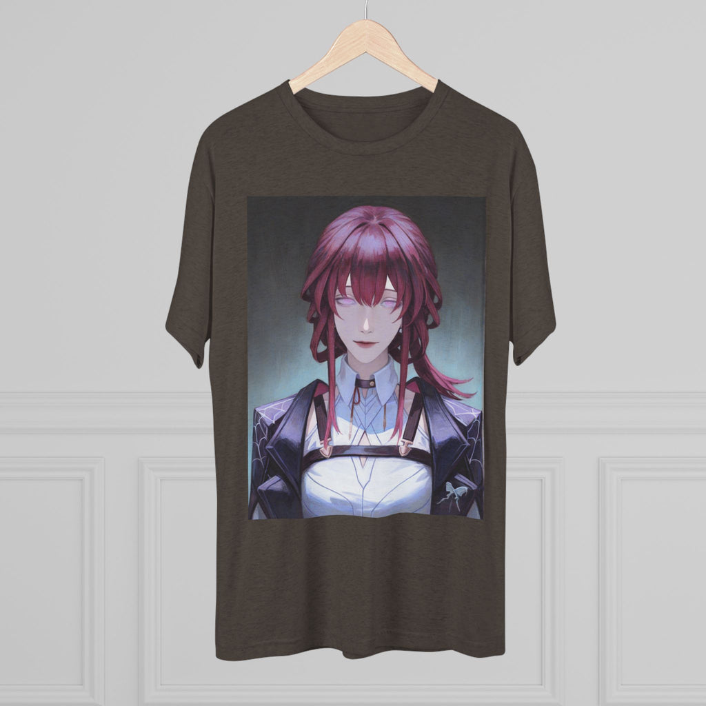 Anime Gothic Maid Portrait Tee — Red-Haired Mystique Crew Shirt