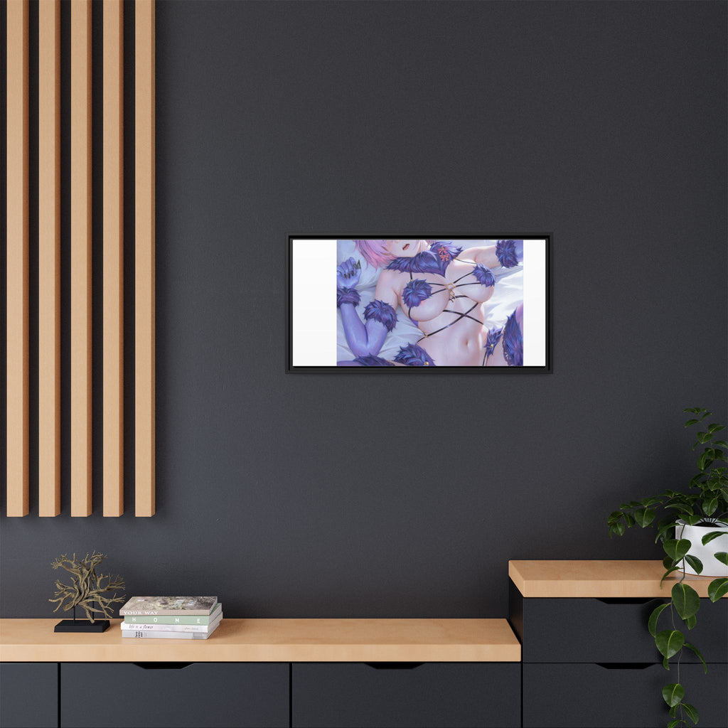 Framed Matte Canvas — Anime Pin-Up Lingerie Art Print