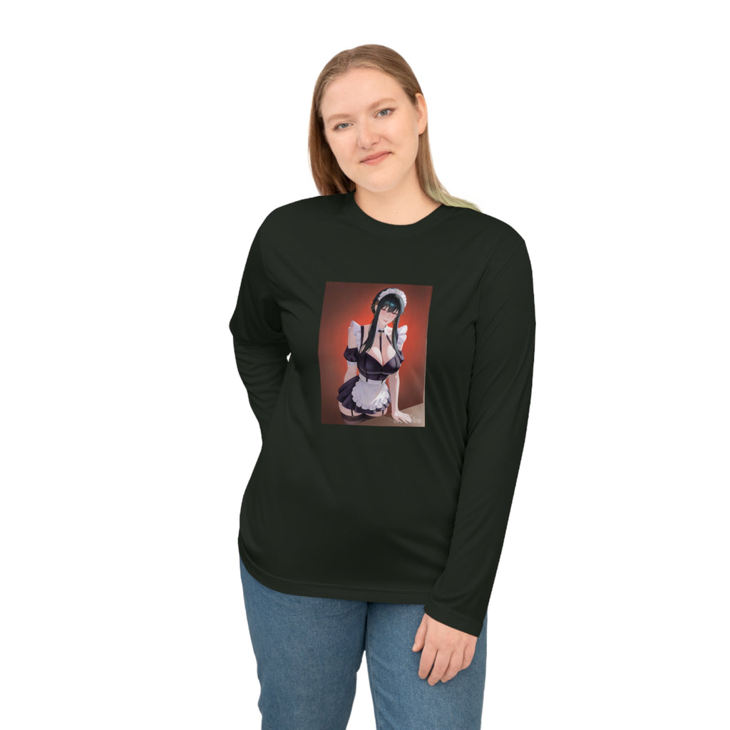 Anime Maid Long Sleeve Shirt — Cute Kawaii Maid Illustration