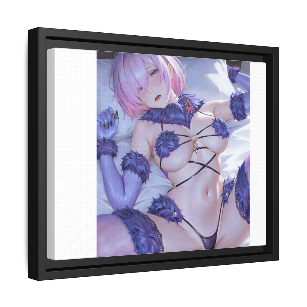 Framed Matte Canvas — Anime Pin-Up Lingerie Art Print
