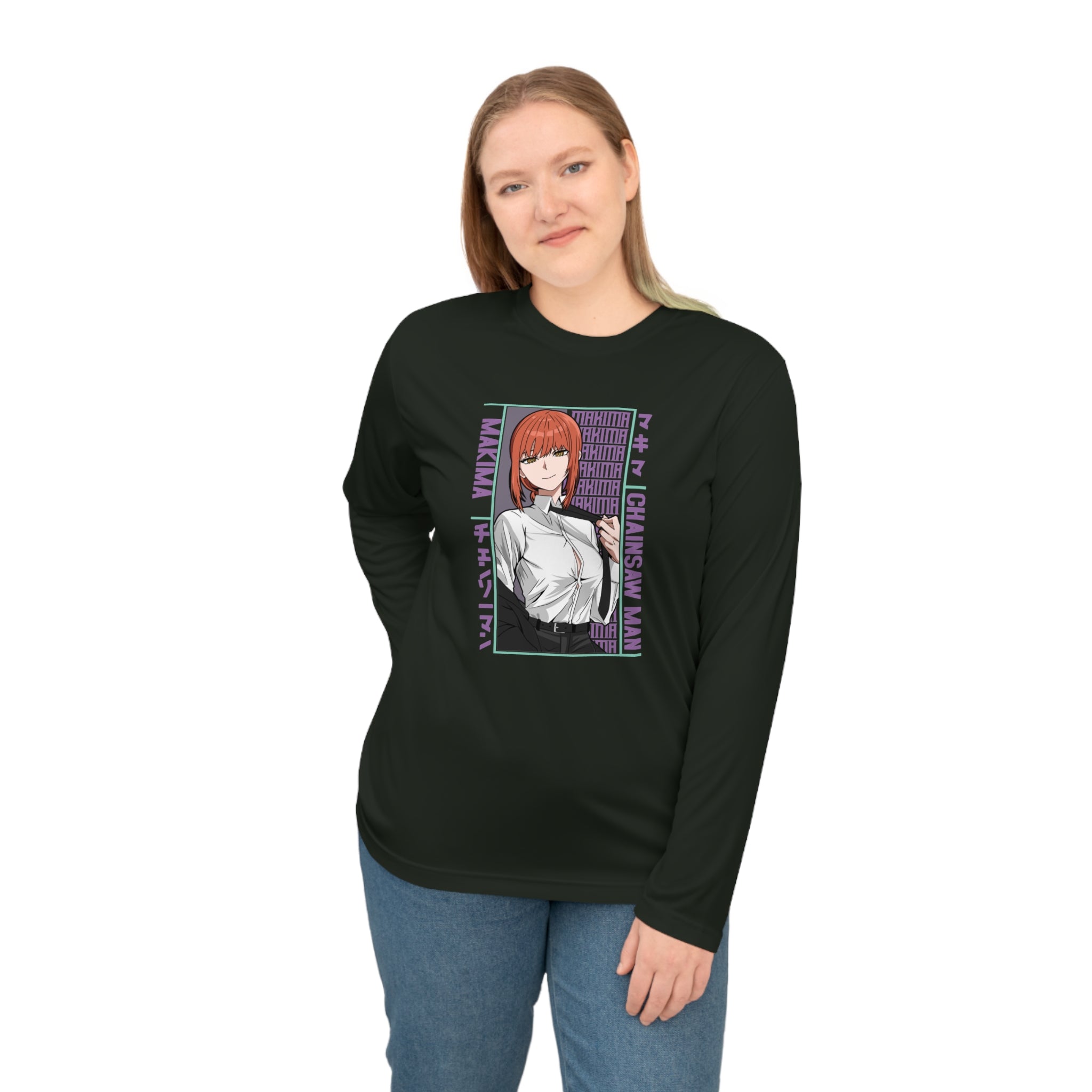 Anime Detective Long Sleeve Shirt — Chainsaw Man Makima Graphic