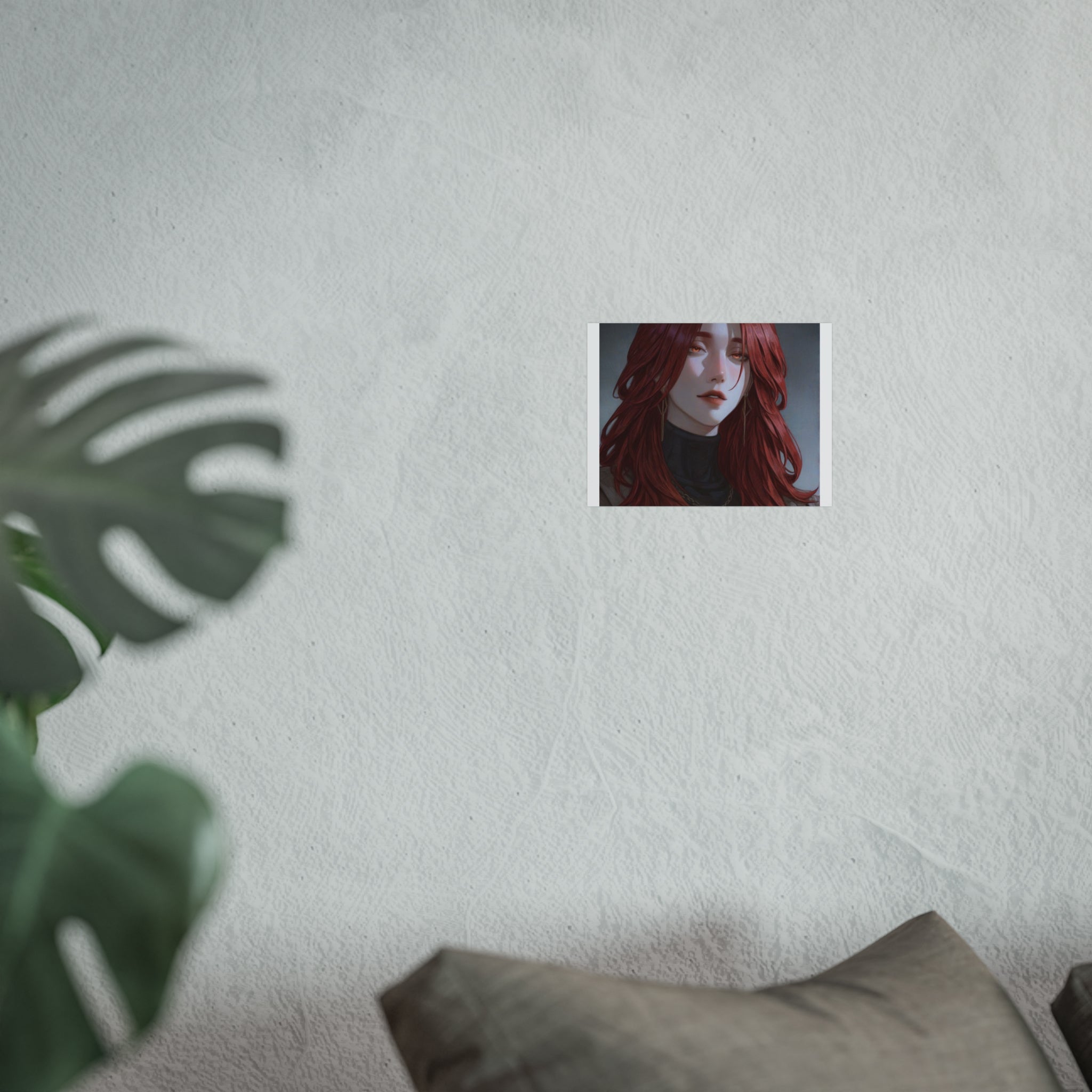 Fine Art Poster — Red-Haired Gothic Portrait, Moody Decorative Wall Art