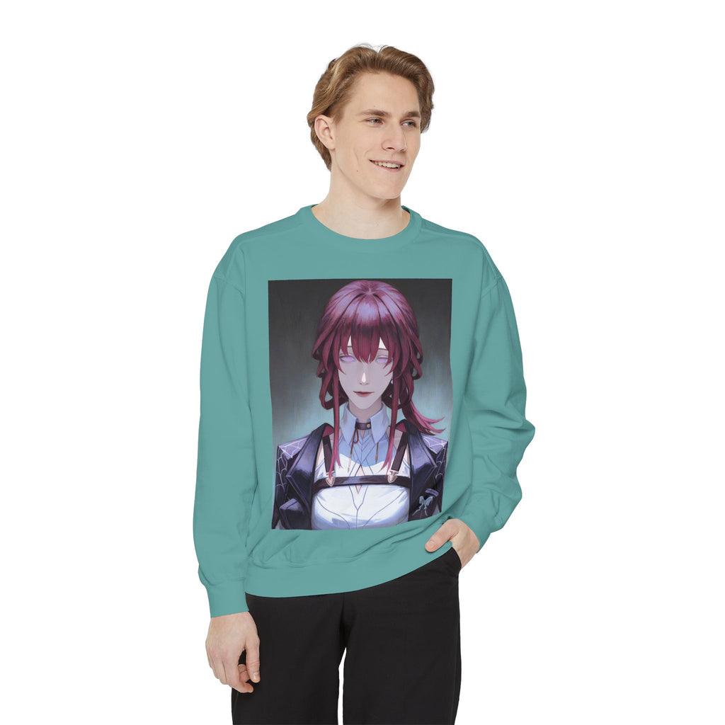 Anime Gothic Maid Sweatshirt — Red-Haired Portrait Crewneck