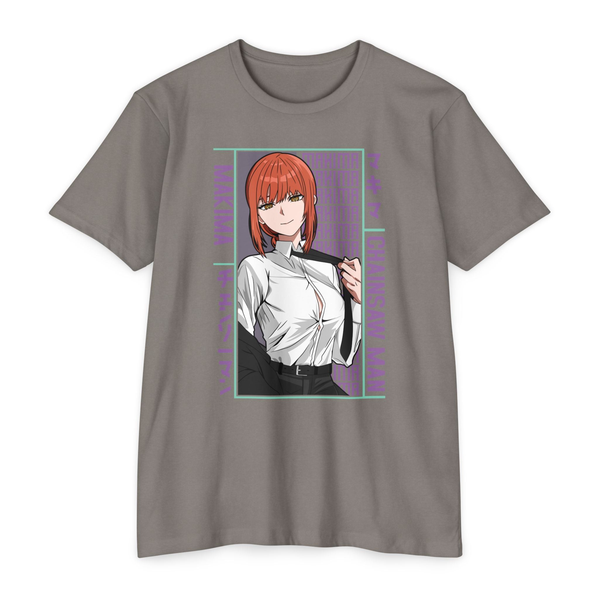 Makima Chainsaw Man Anime Graphic T-Shirt — Japanese Text Design