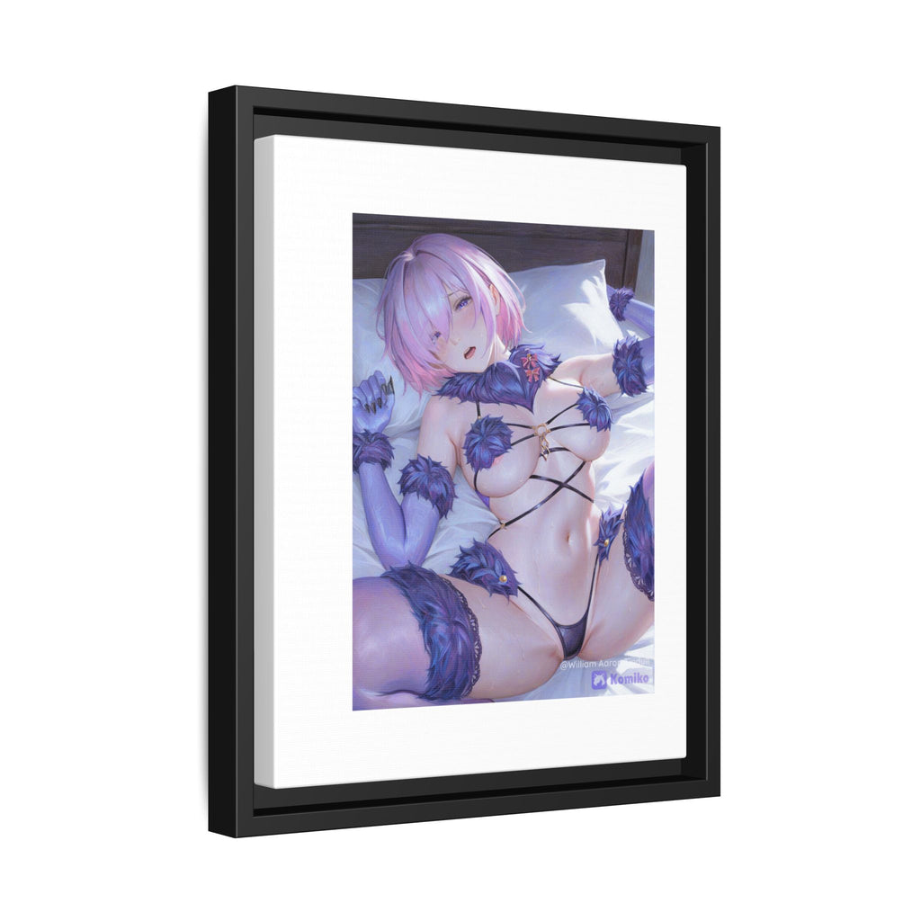 Framed Matte Canvas — Anime Pin-Up Lingerie Art Print