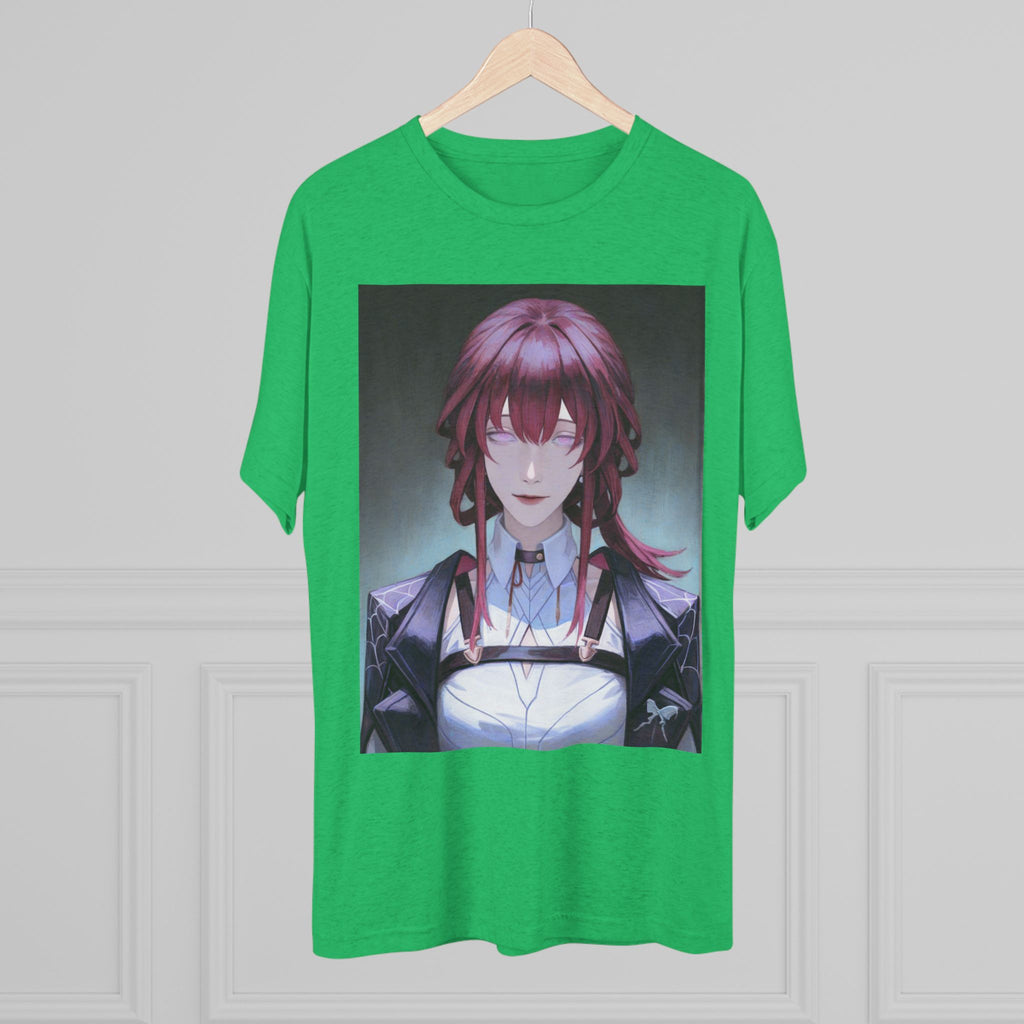 Anime Gothic Maid Portrait Tee — Red-Haired Mystique Crew Shirt