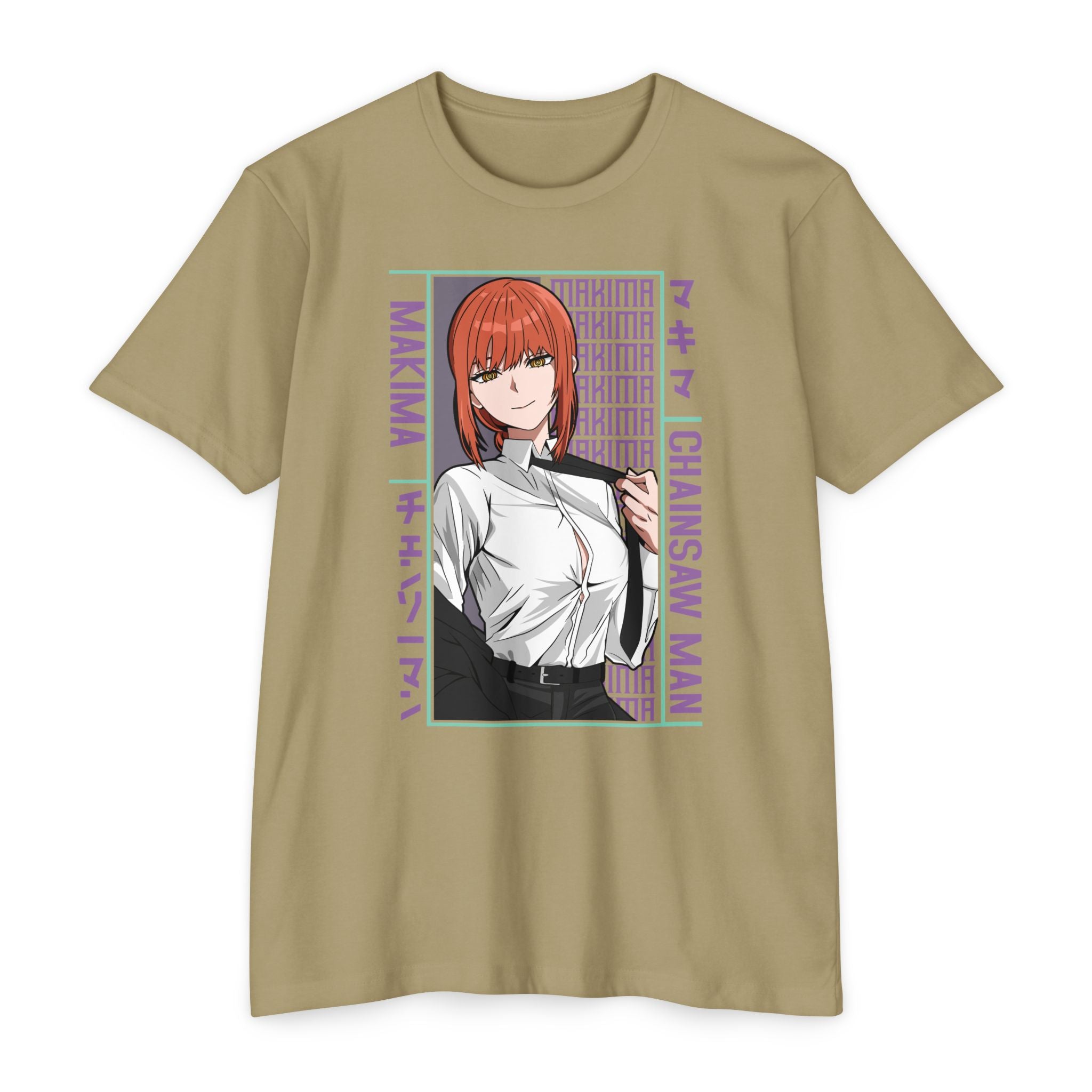 Makima Chainsaw Man Anime Graphic T-Shirt — Japanese Text Design