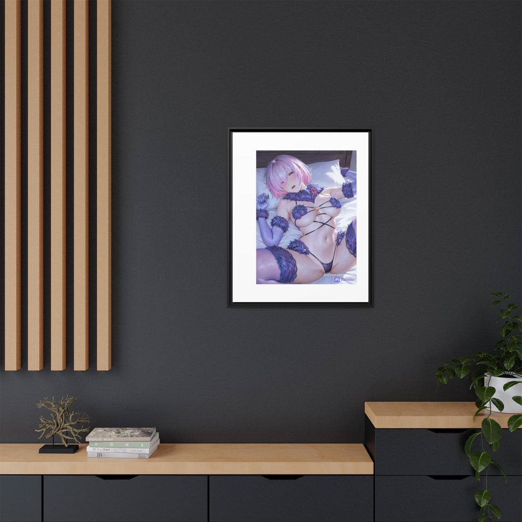 Framed Matte Canvas — Anime Pin-Up Lingerie Art Print
