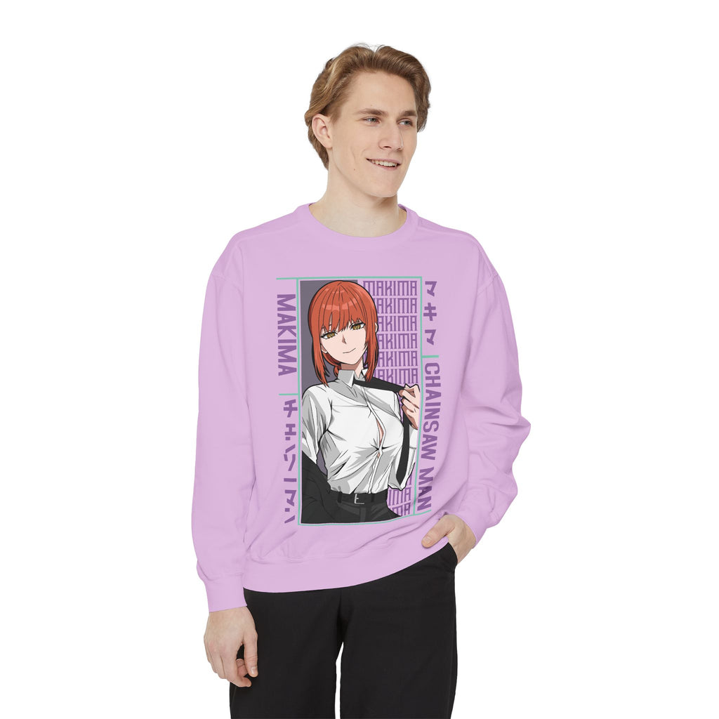 Chainsaw Man Makima Anime Sweatshirt — Manga Panel Graphic Crewneck