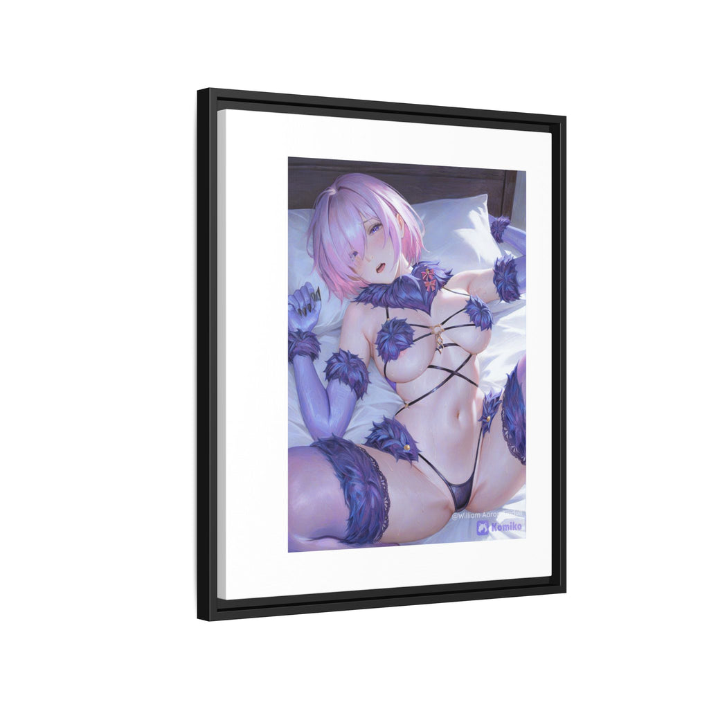 Framed Matte Canvas — Anime Pin-Up Lingerie Art Print