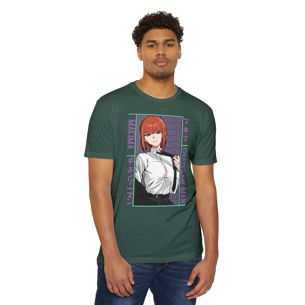 Makima Chainsaw Man Anime Graphic T-Shirt — Japanese Text Design
