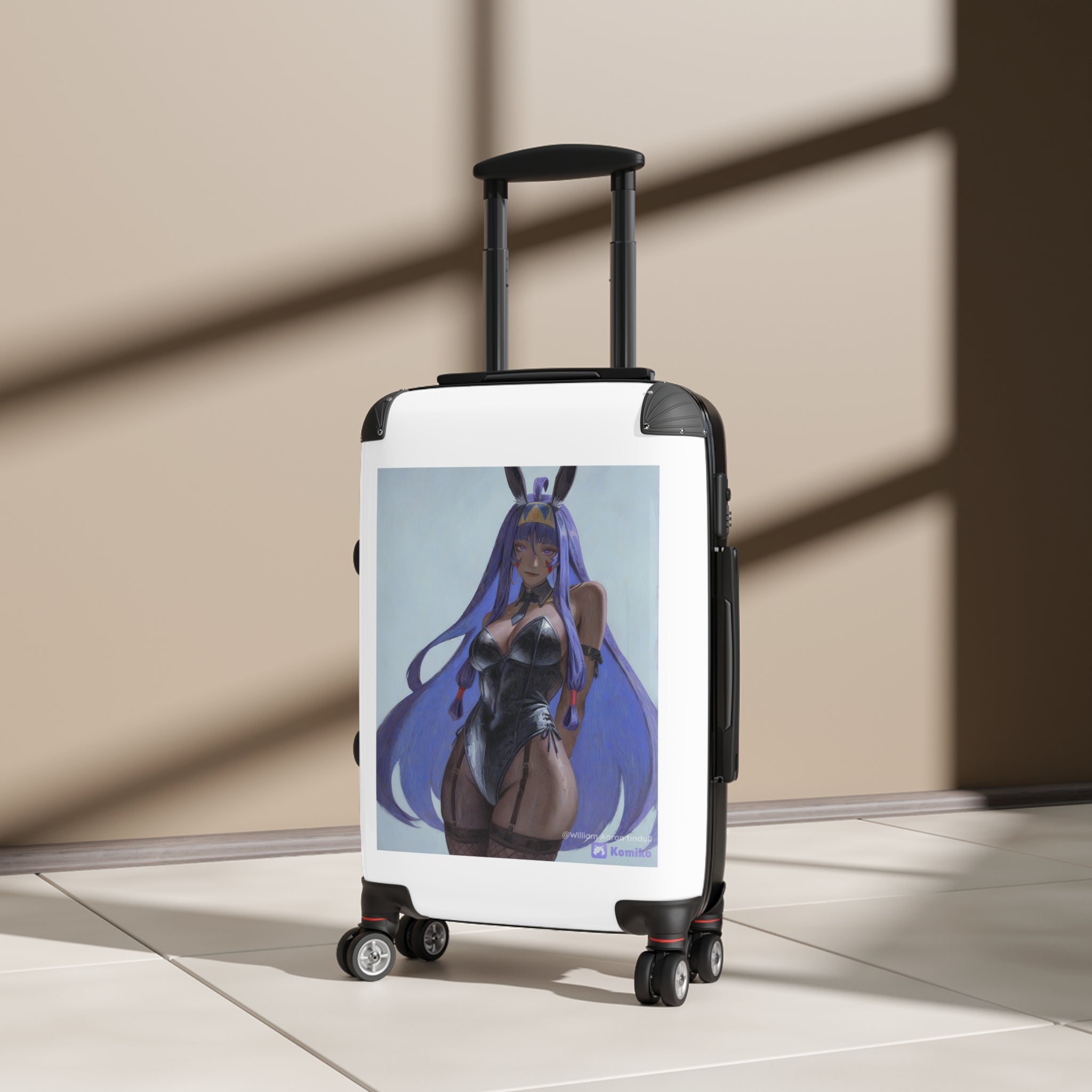 Anime Bunny Girl Carry-On Suitcase — Purple Vibes Travel Luggage