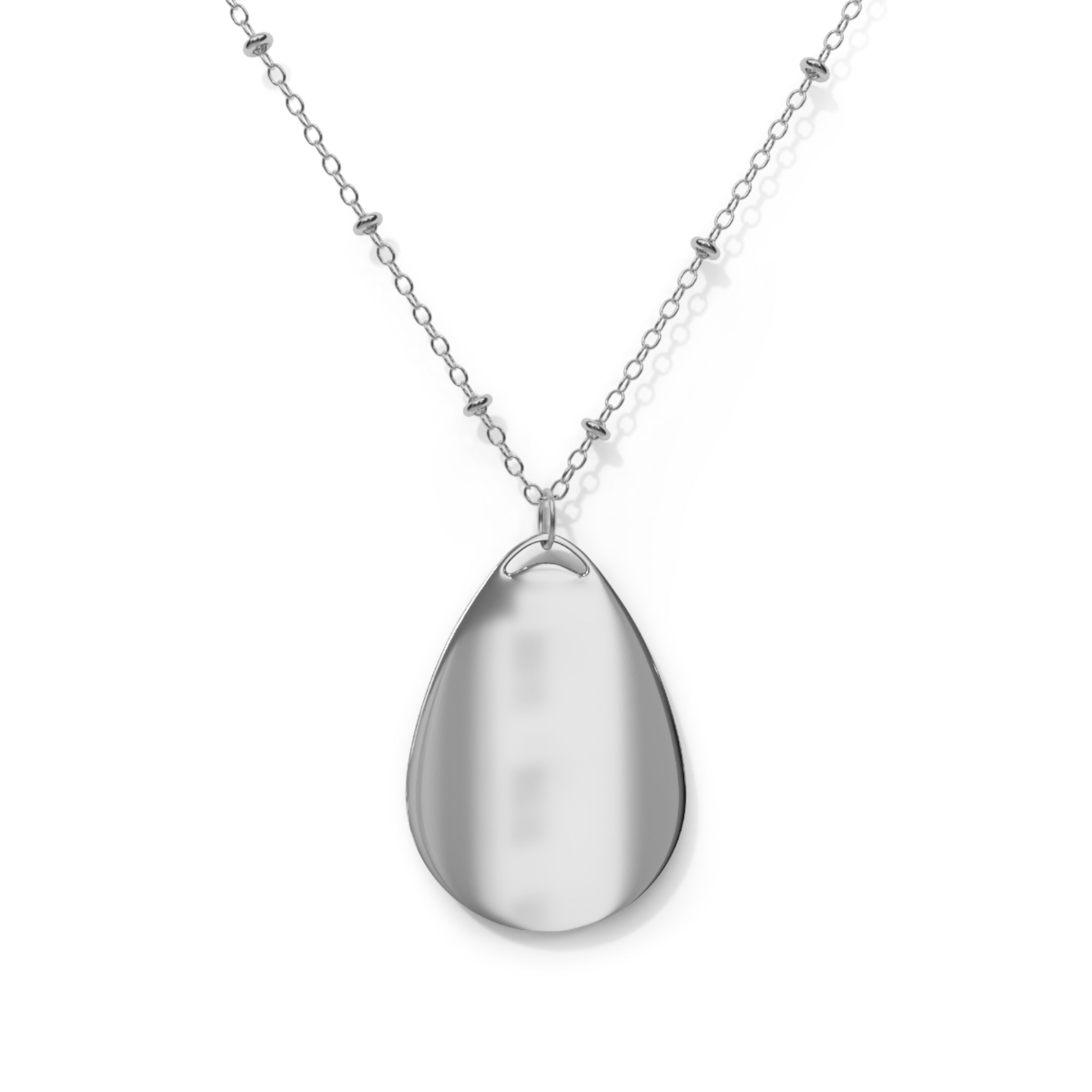 Oval Photo Pendant Necklace — Anime Character Teardrop Locket