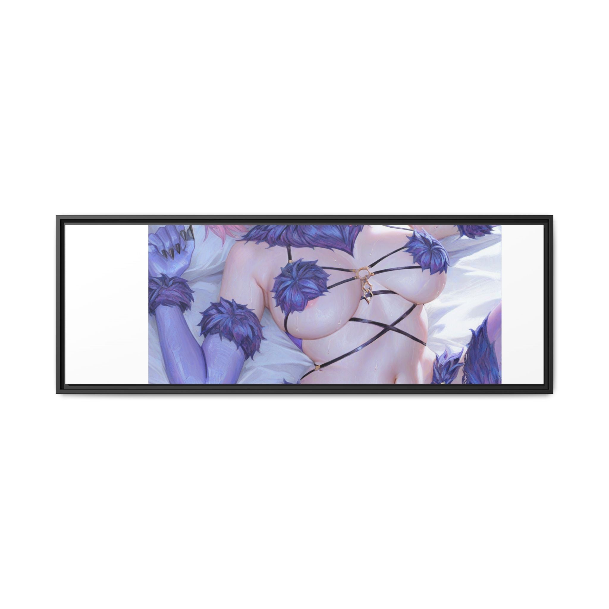 Framed Matte Canvas — Anime Pin-Up Lingerie Art Print