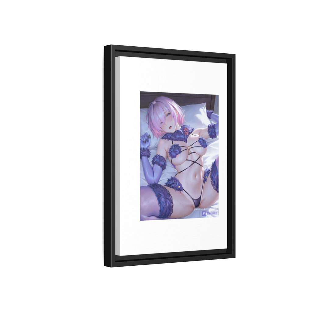 Framed Matte Canvas — Anime Pin-Up Lingerie Art Print